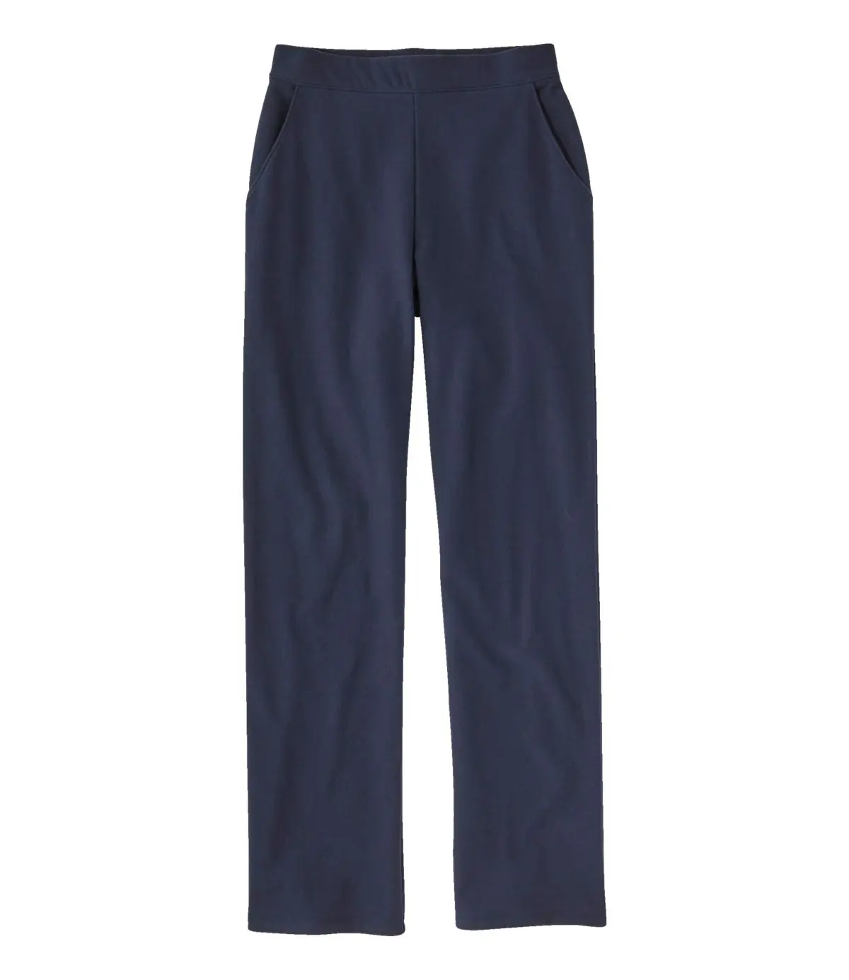 Women's Perfect Fit Pants, Fleece-Backed Straight-Leg (Classic Navy)
