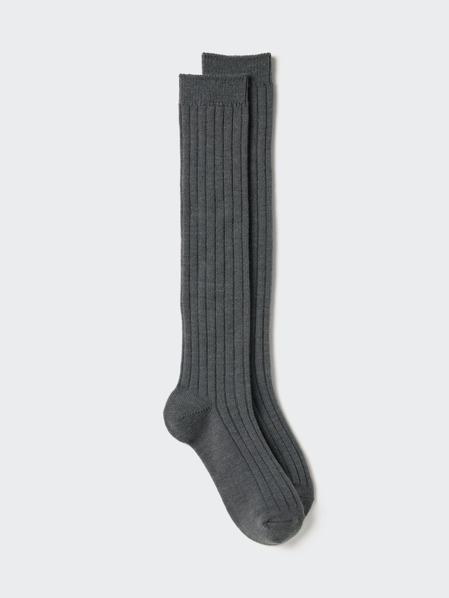 HEATTECH Knee High Socks | Ribbed (Dark Gray)