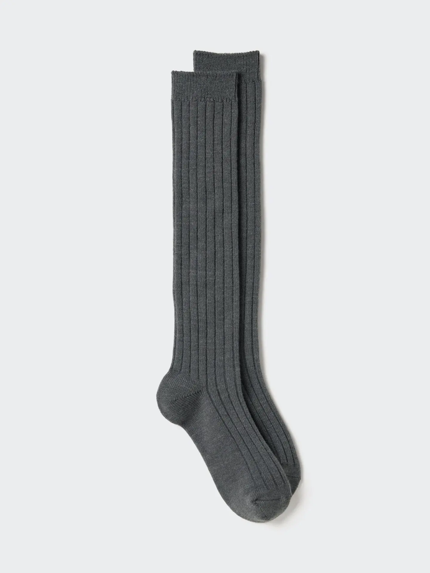 HEATTECH Knee High Socks | Ribbed (08 Dark Gray)