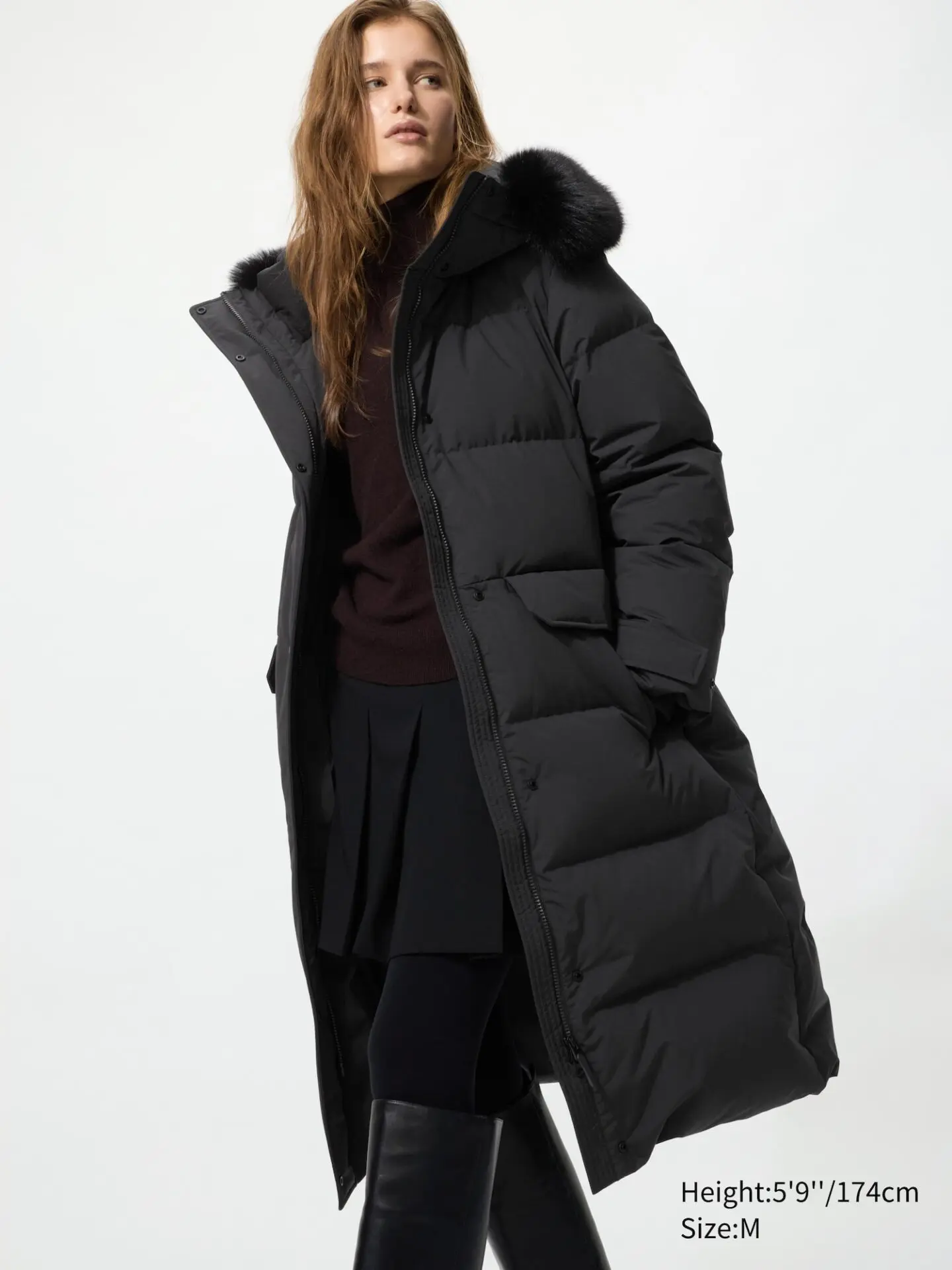 Ultra Warm Down Long Coat (09 Black)