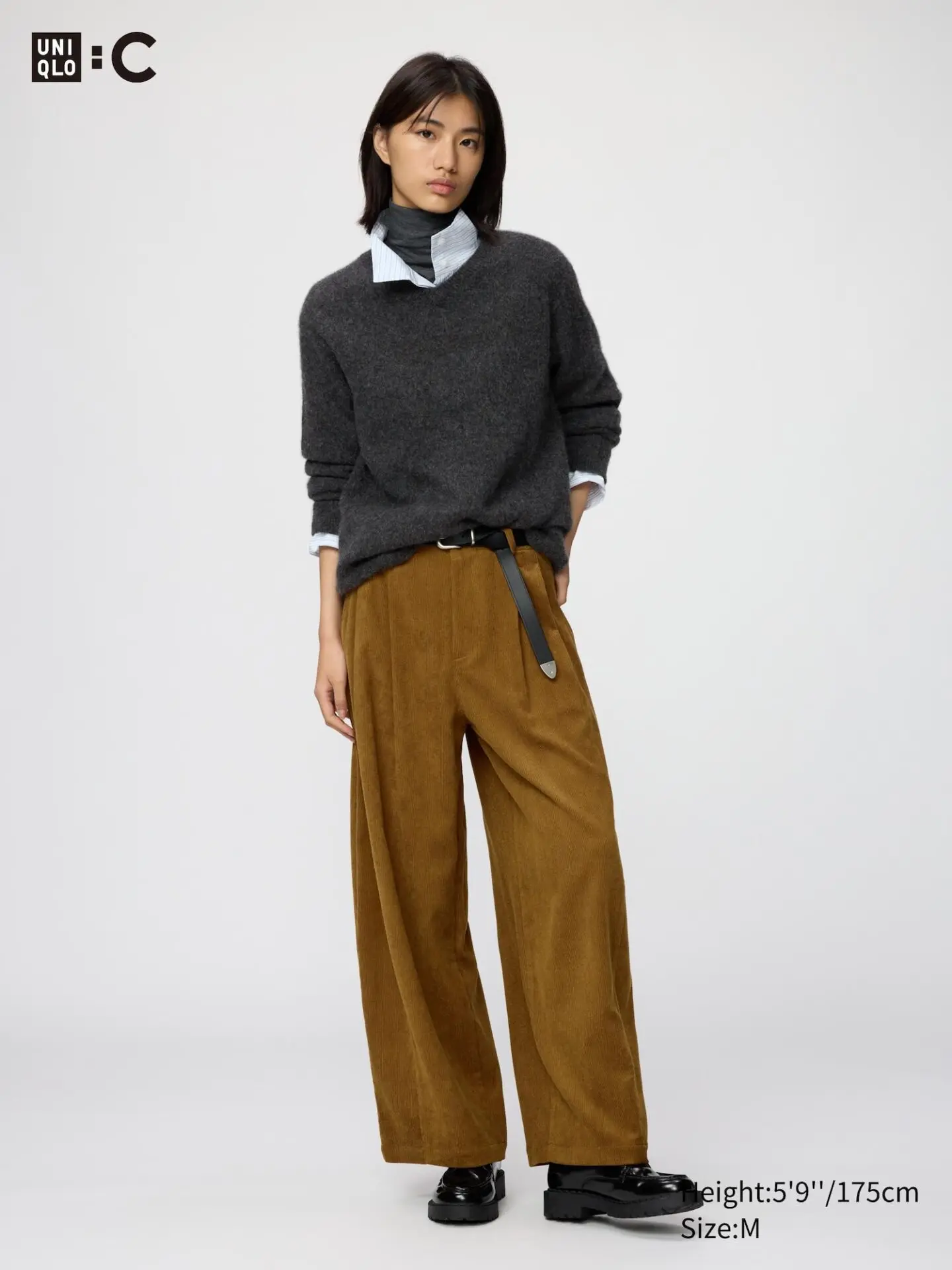 Corduroy Volume Pants (35 Brown)