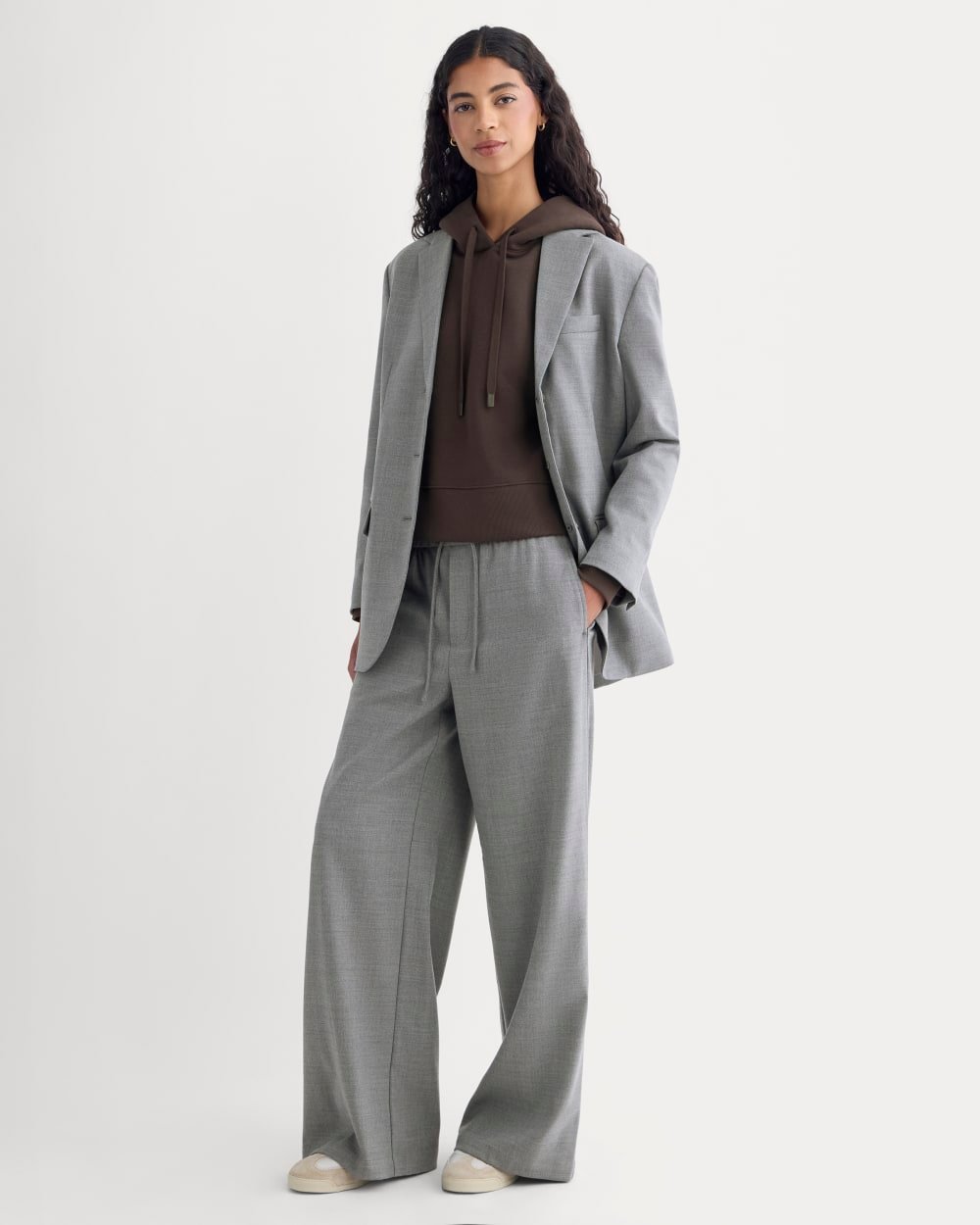 The Pull-On Trouser in Tailor Twill - Heather Graphite