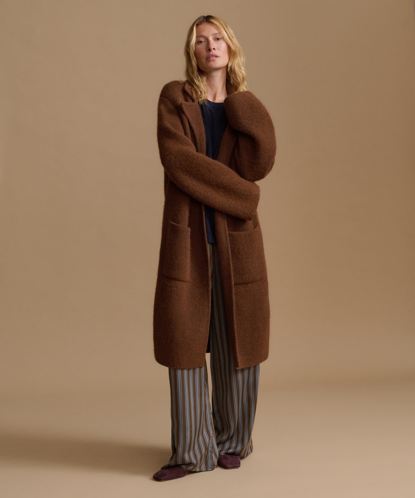 Jessica Sweater Coat (Chocolate)