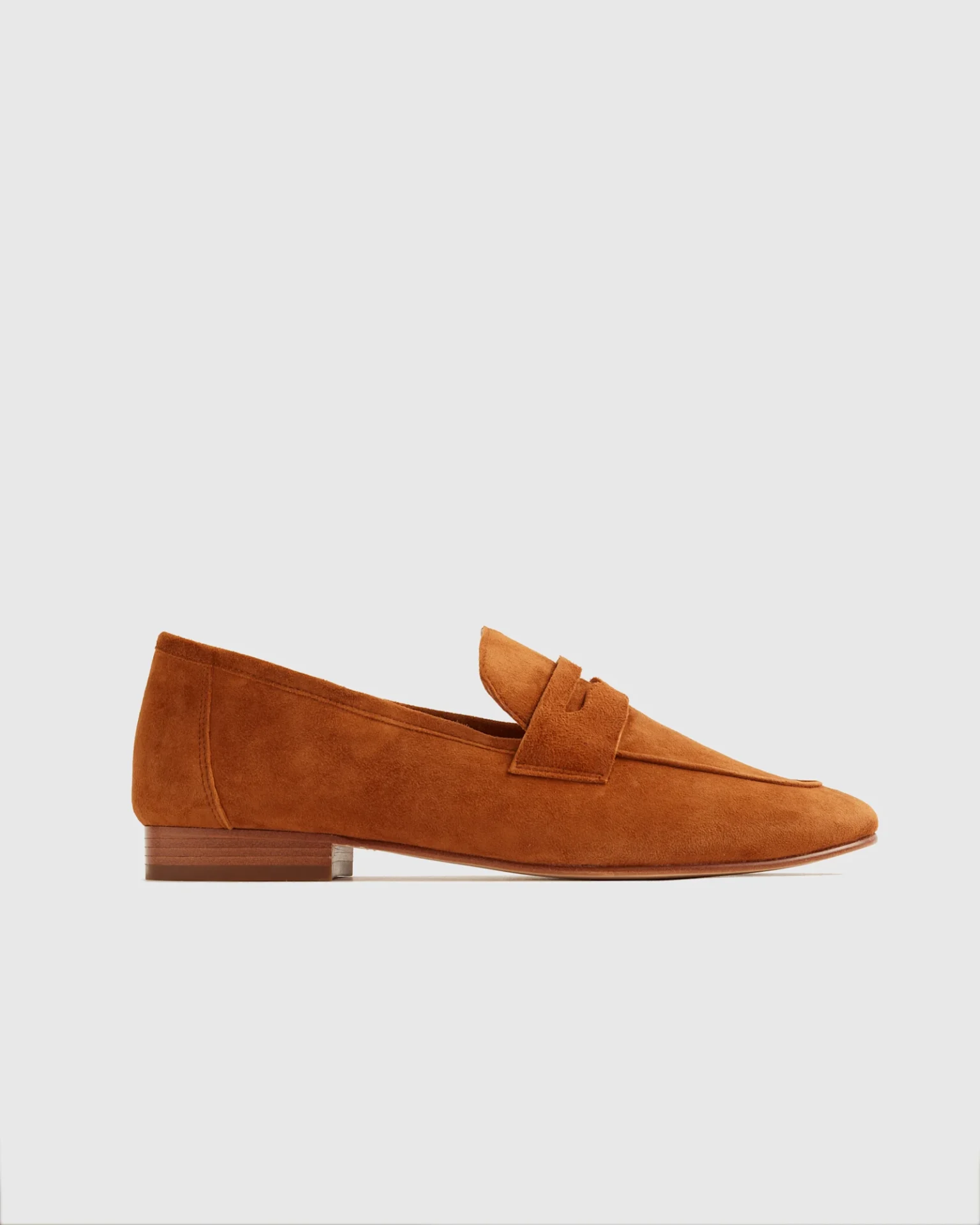 Italian Suede Penny Loafer (Cognac)