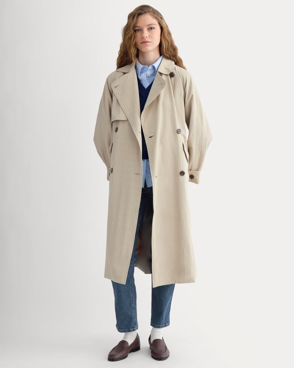 Drapey Twill Trench (Trench Coat Khaki)