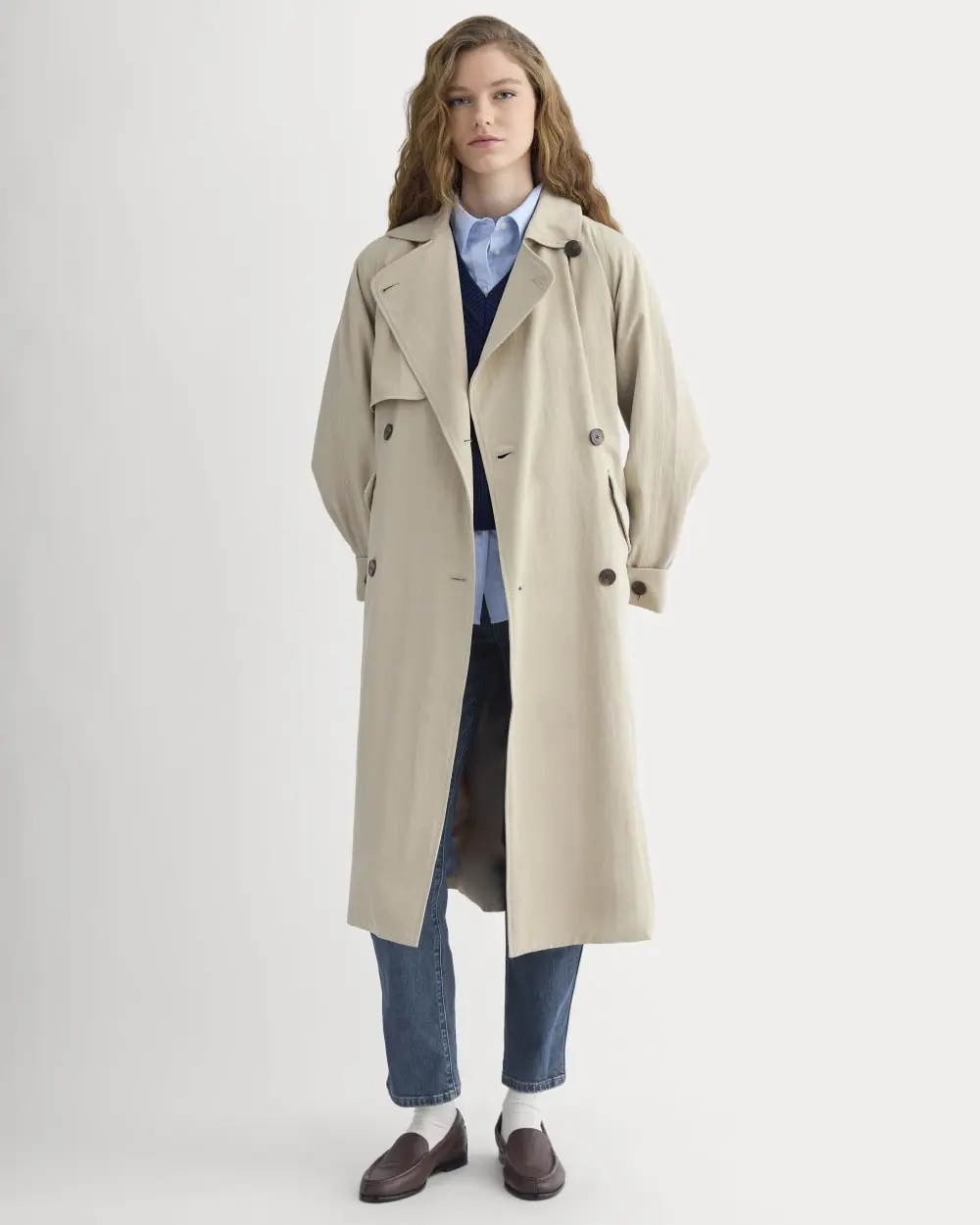 Drapey Twill Trench (Trench Coat Khaki)
