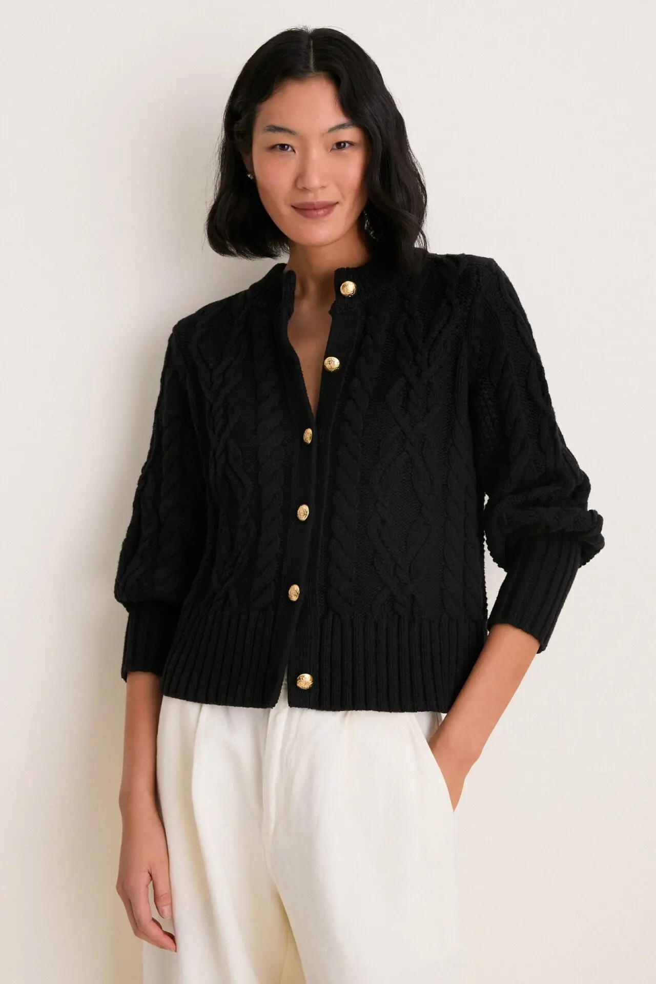 Cotton Colette Cardigan (Black)
