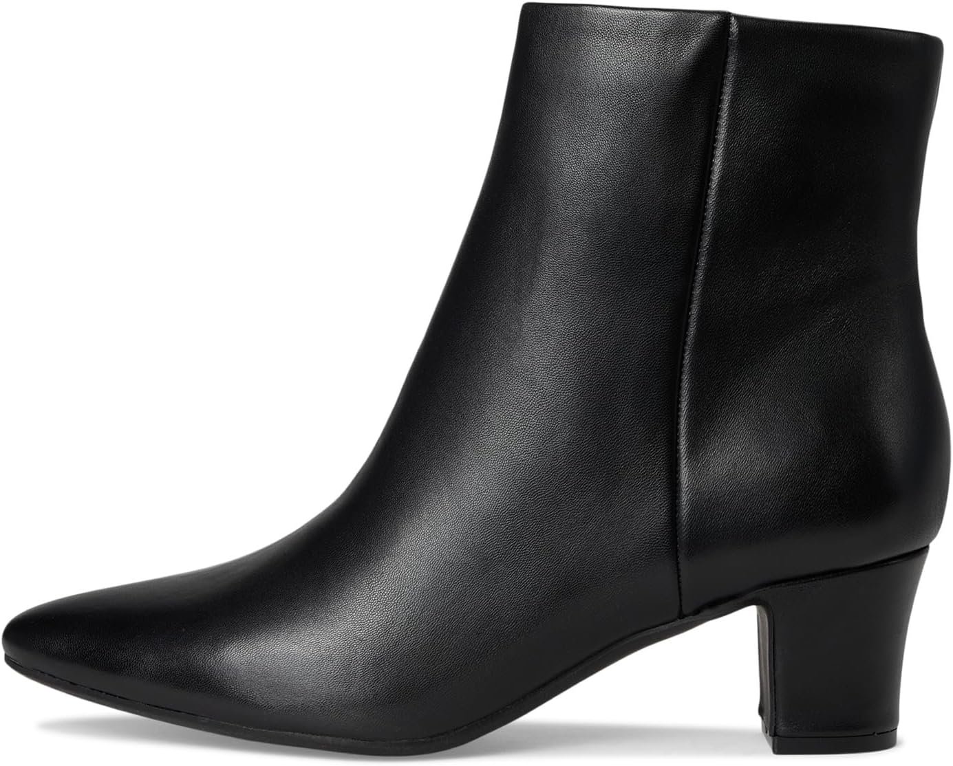 Easy Spirit Isra Ankle Bootie (Black Leather)