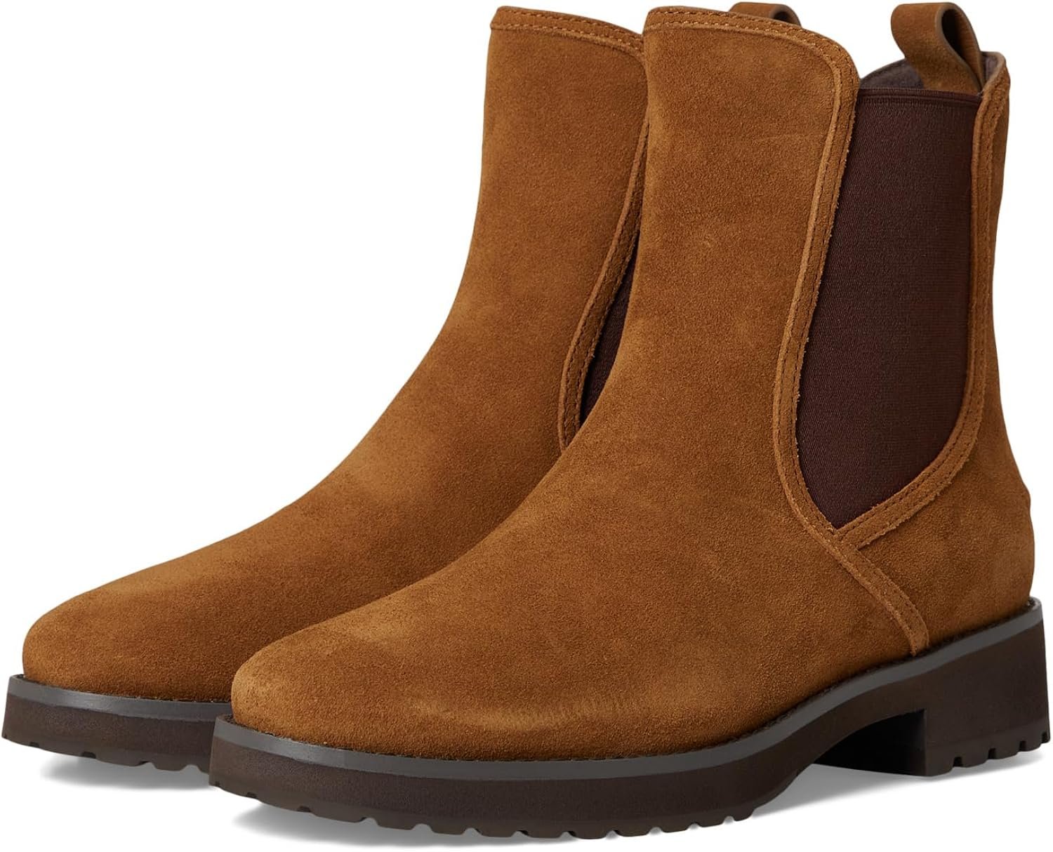 Lyndon Waterproof Chelsea Booties (Tobacco Suede Waterproof)