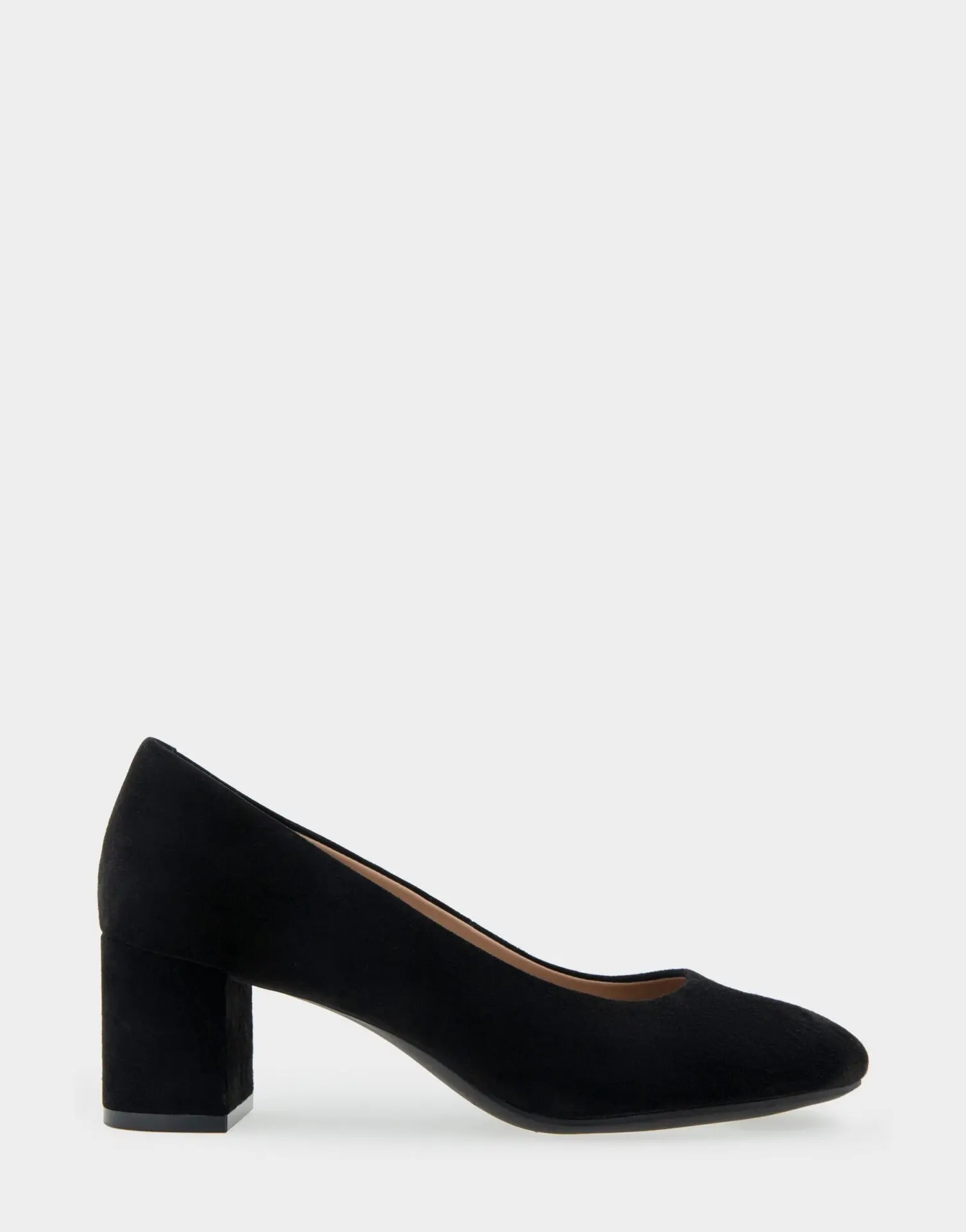 Ebel Mid Heel Pump (Black Suede)