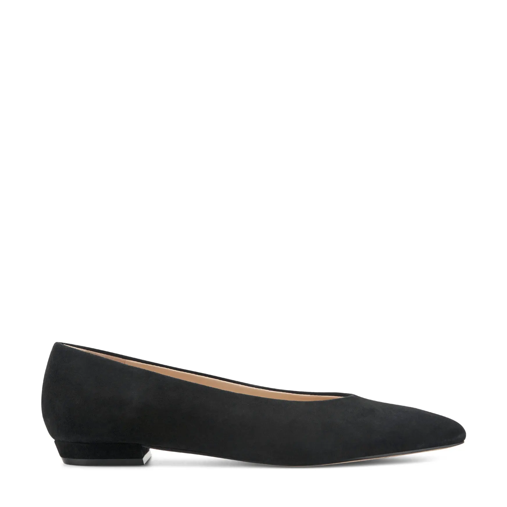 Bodie Leather Ballet Flat (Black Suede)