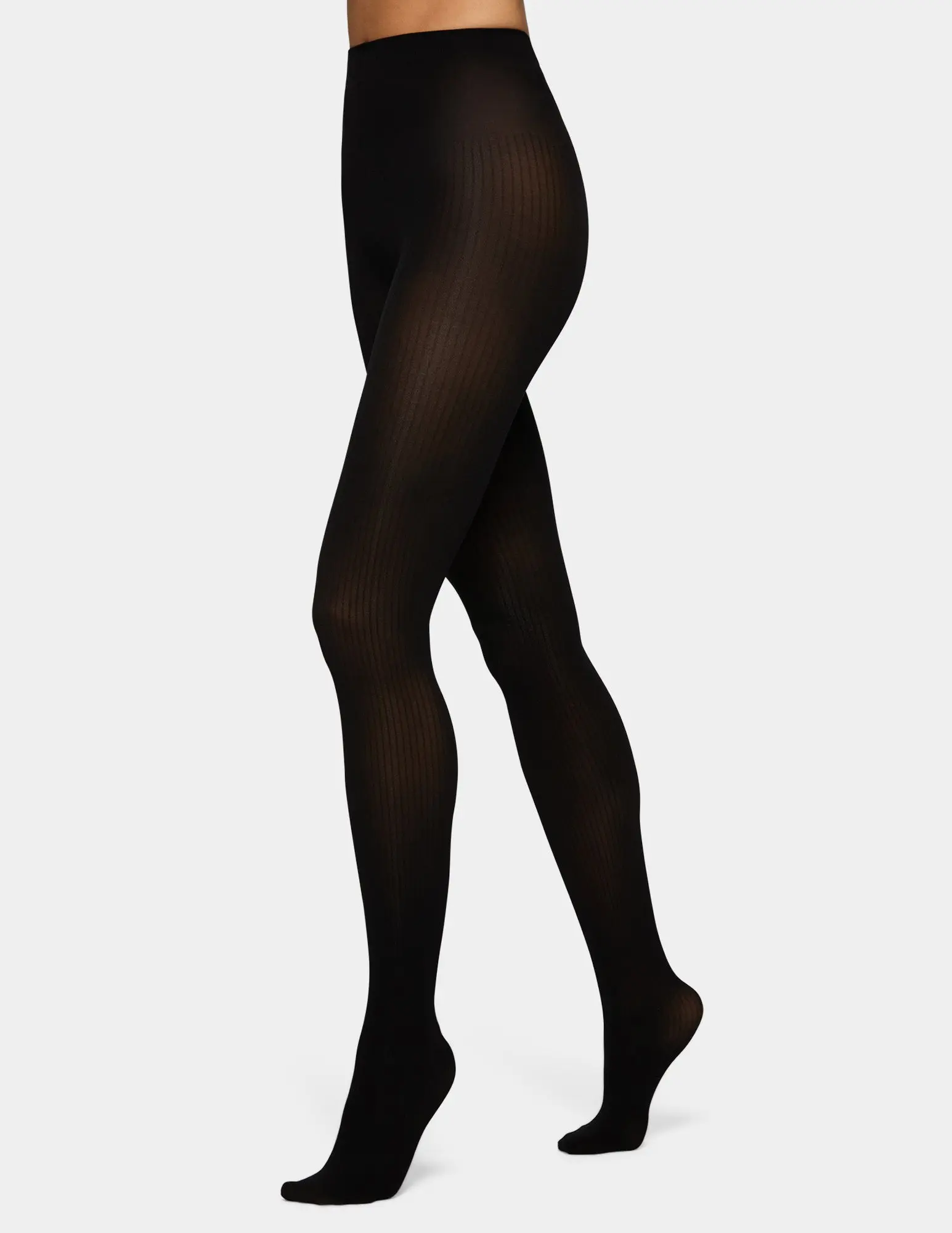 Ribbed Control Top Tight (Black)