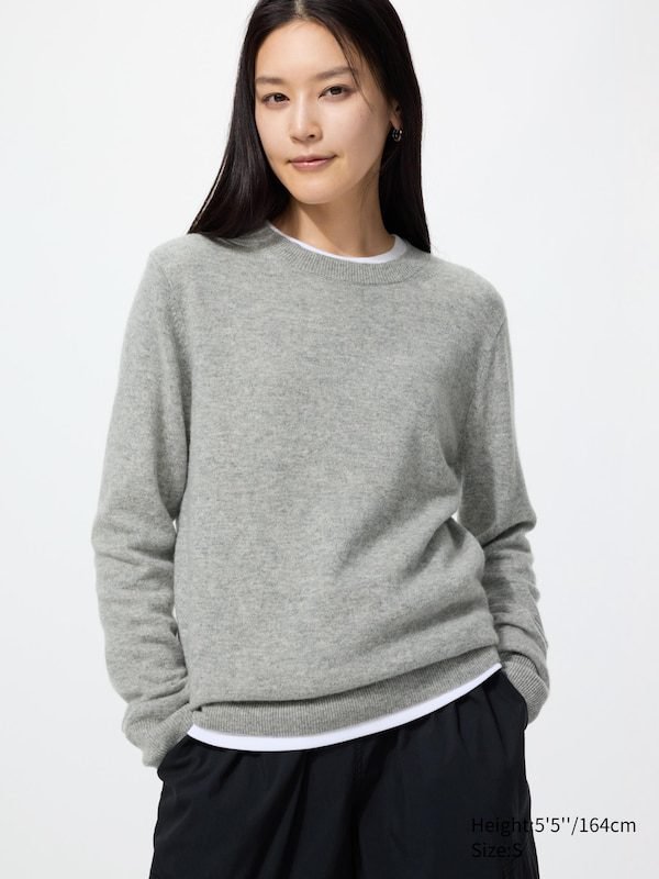 Cashmere Crew Neck Sweater (03 Gray)