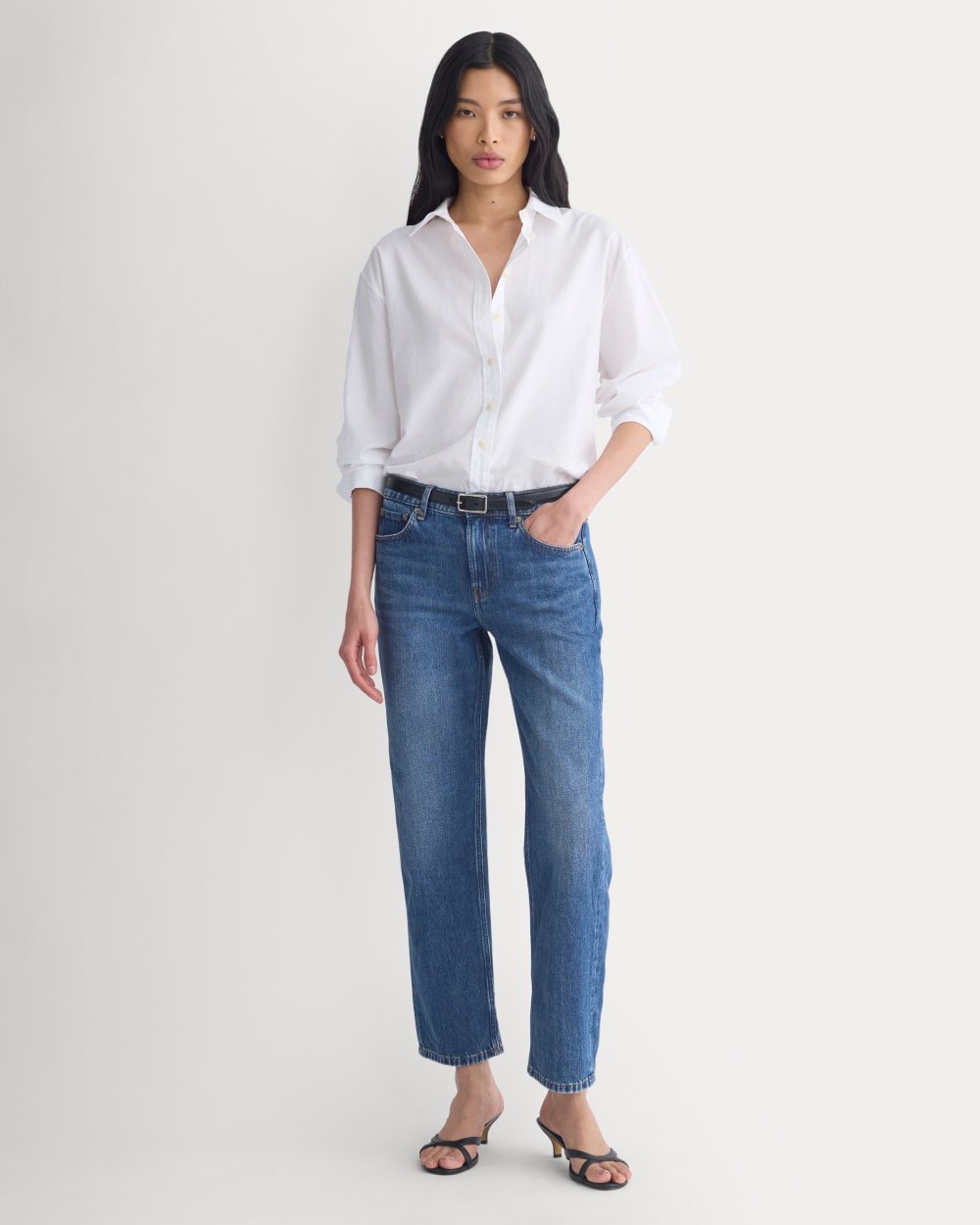 Low-Rise Straight Jean - Dark Indigo