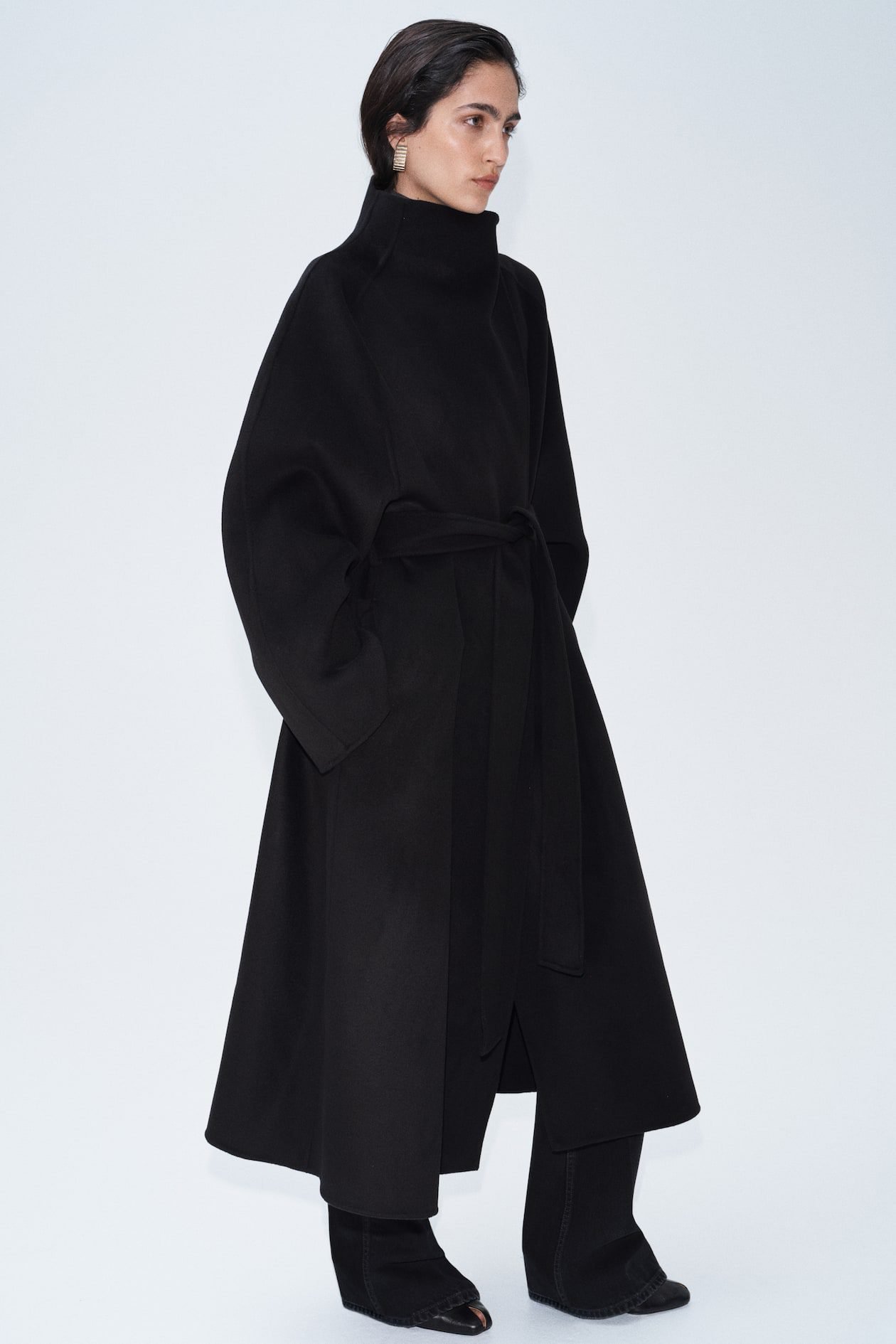 Oversized Wool Coat (Black)
