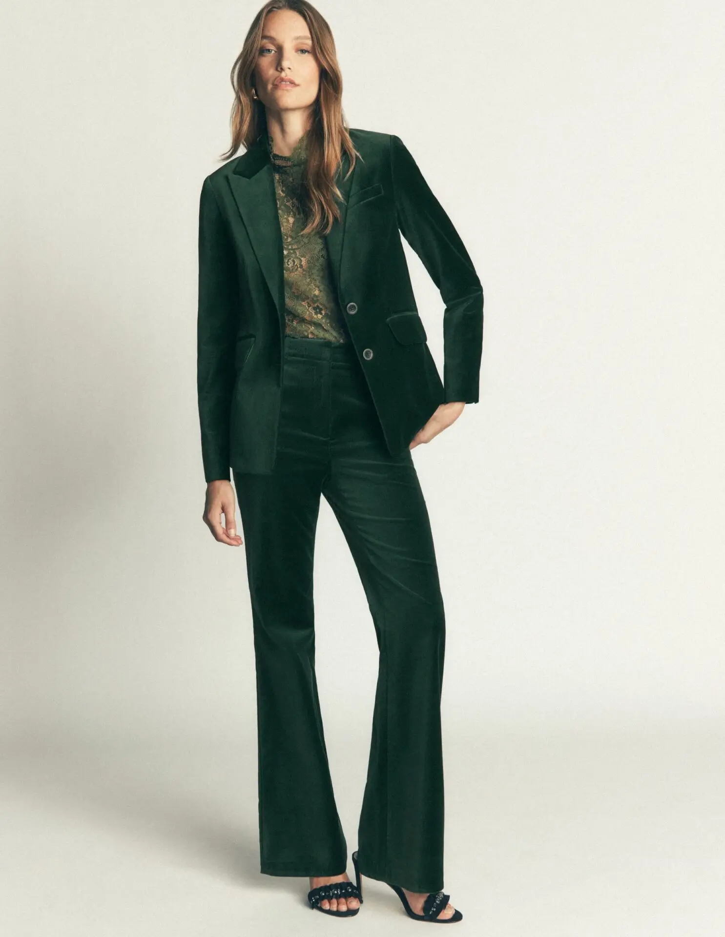 Stamford Velvet Blazer (Midnight Emerald)