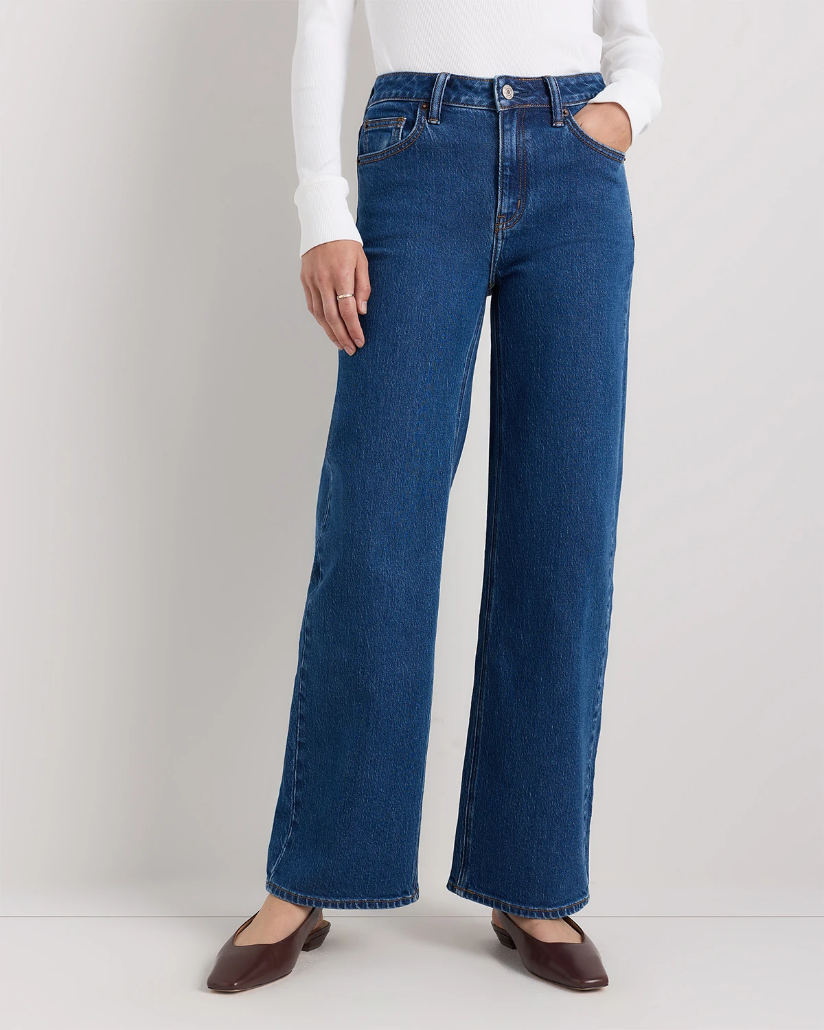 Bella Stretch Relaxed Straight Jeans (Obsidian Blue)