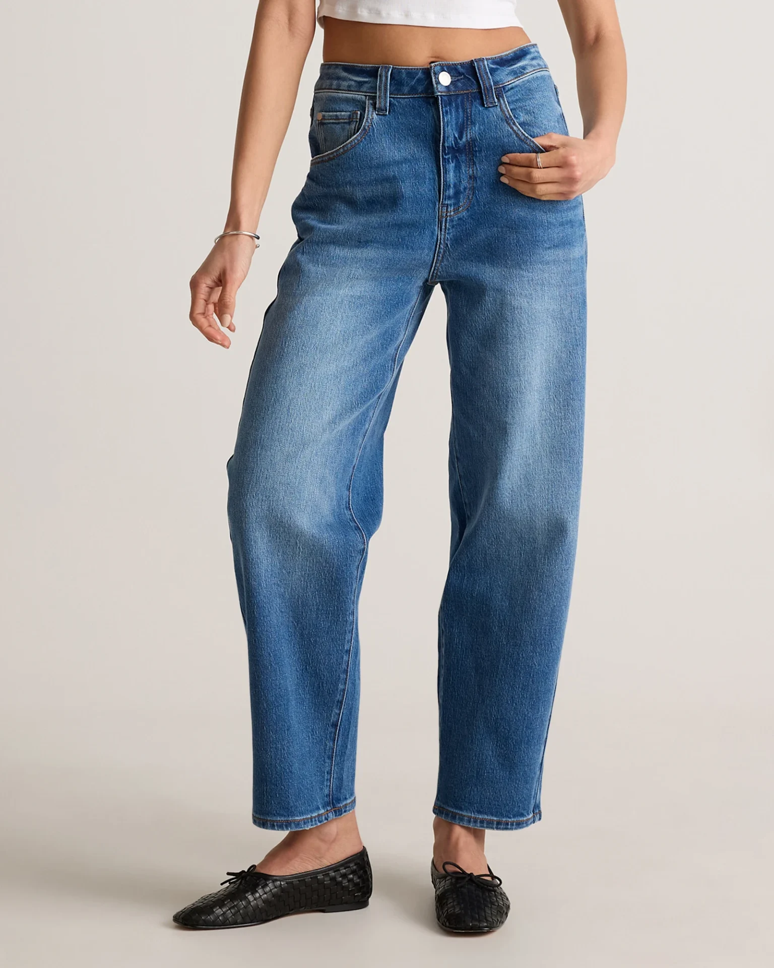 Bella Stretch Barrel Jeans (Atlantic Blue)