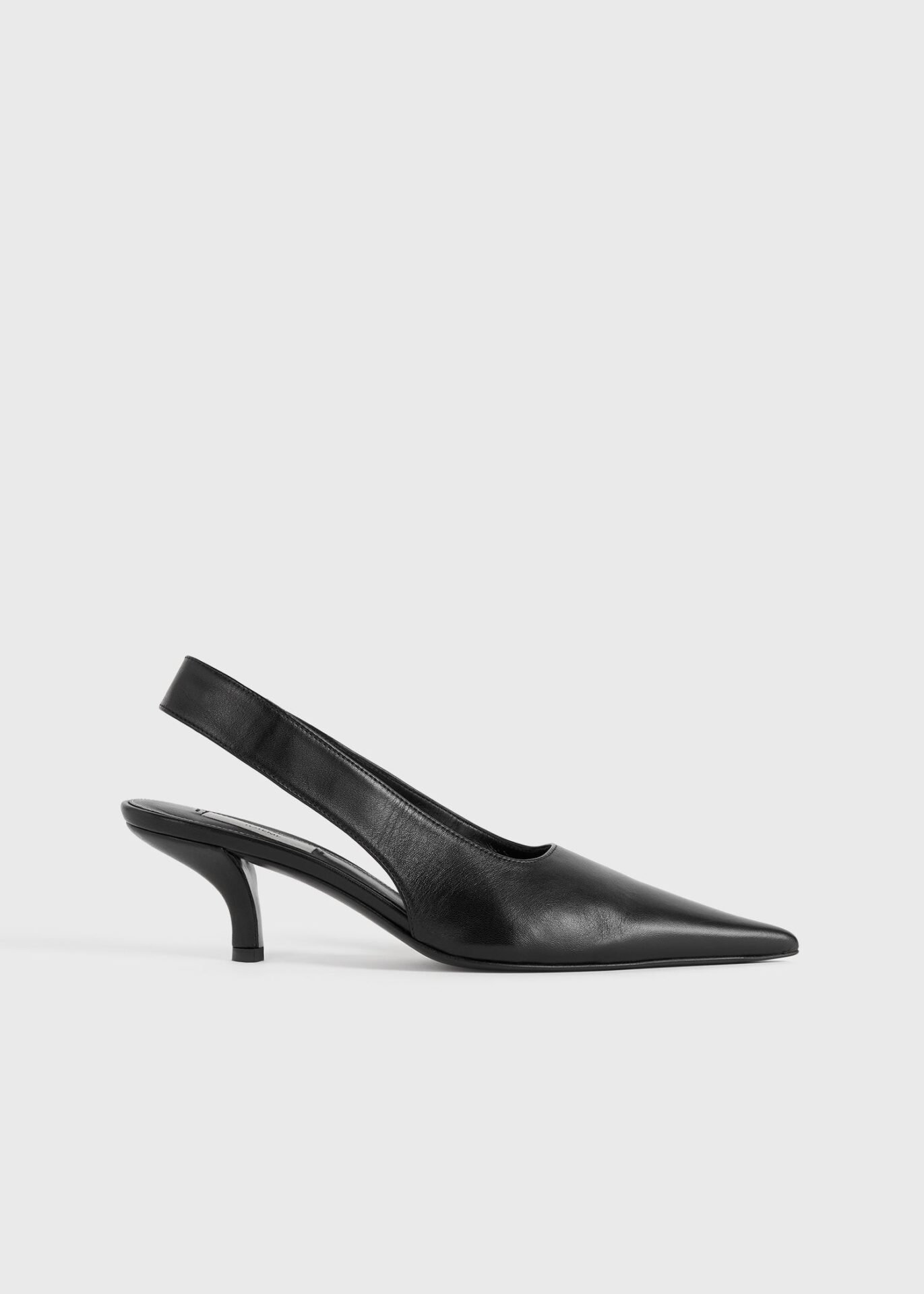 Classic Leather Slingbacks (Black)