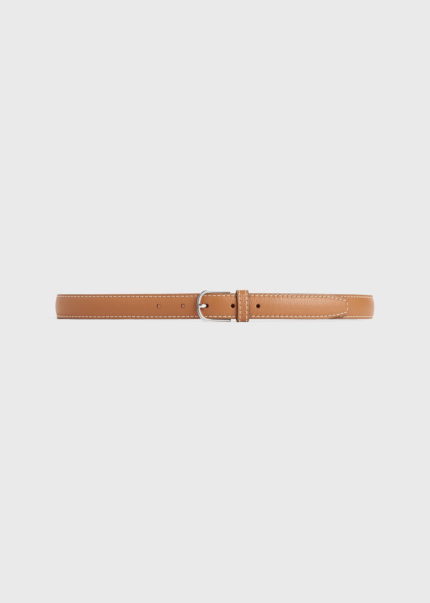 Slim Grained-Leather Trouser Belt (Tan)