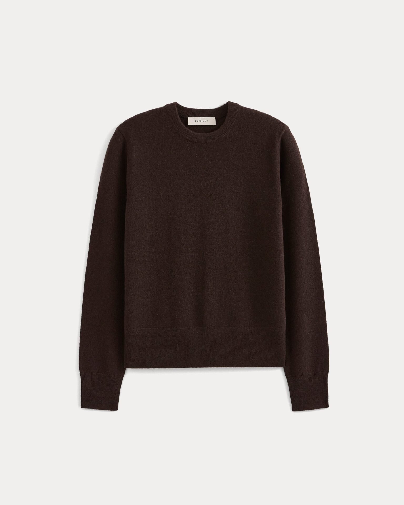 Cashmere Slim Crew Sweater (Coffee Bean)