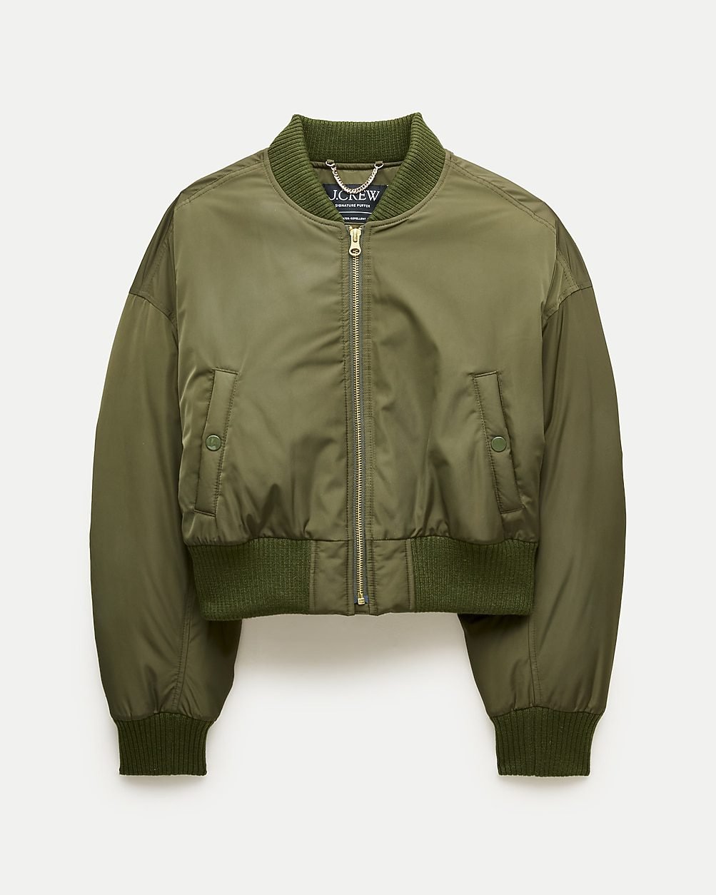 Puffer Bomber Jacket with PrimaLoft (Loden Green)