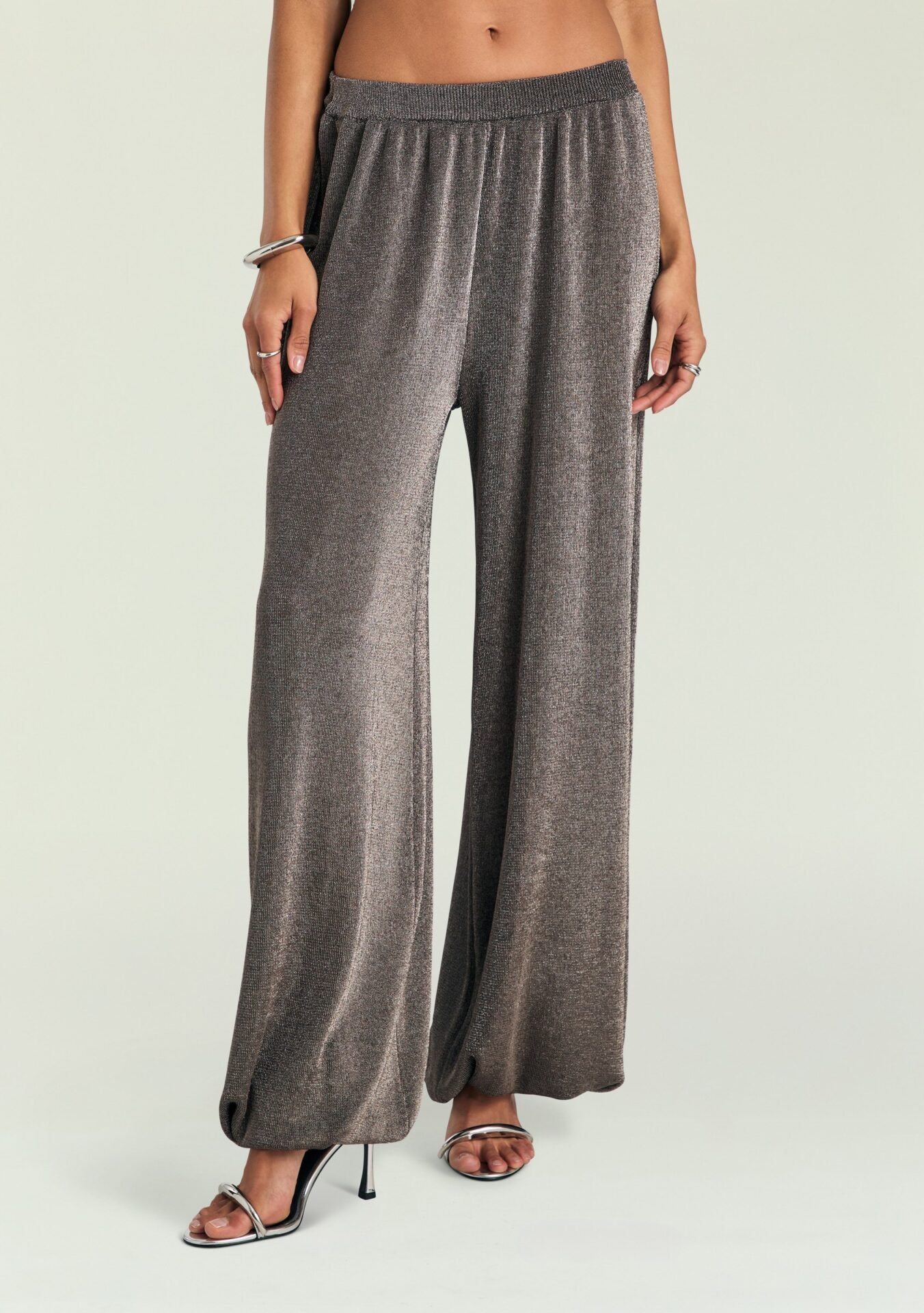 Esmerelda Metallic Knit Pant (Granite)
