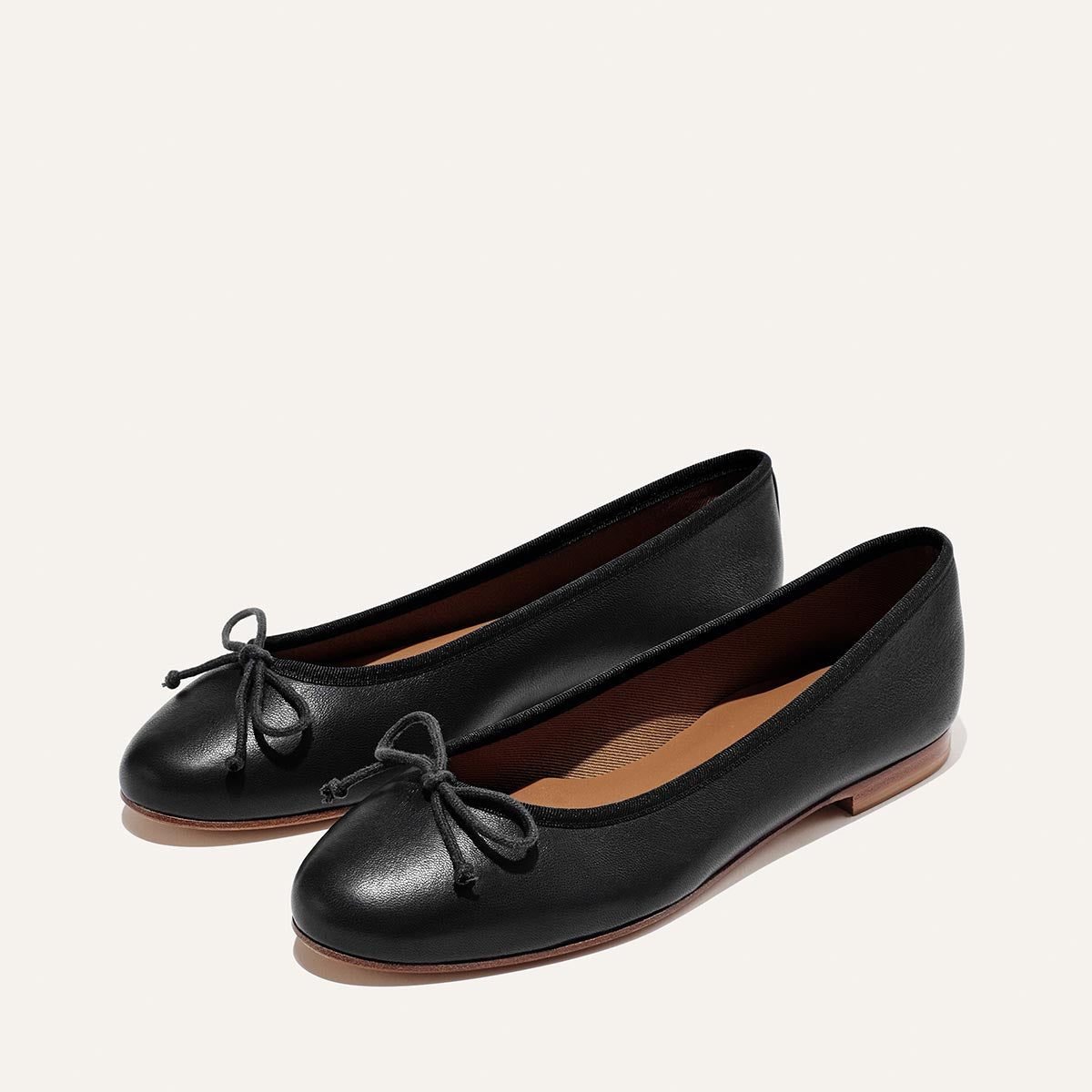 The Demi Ballet Flat (Black Nappa)