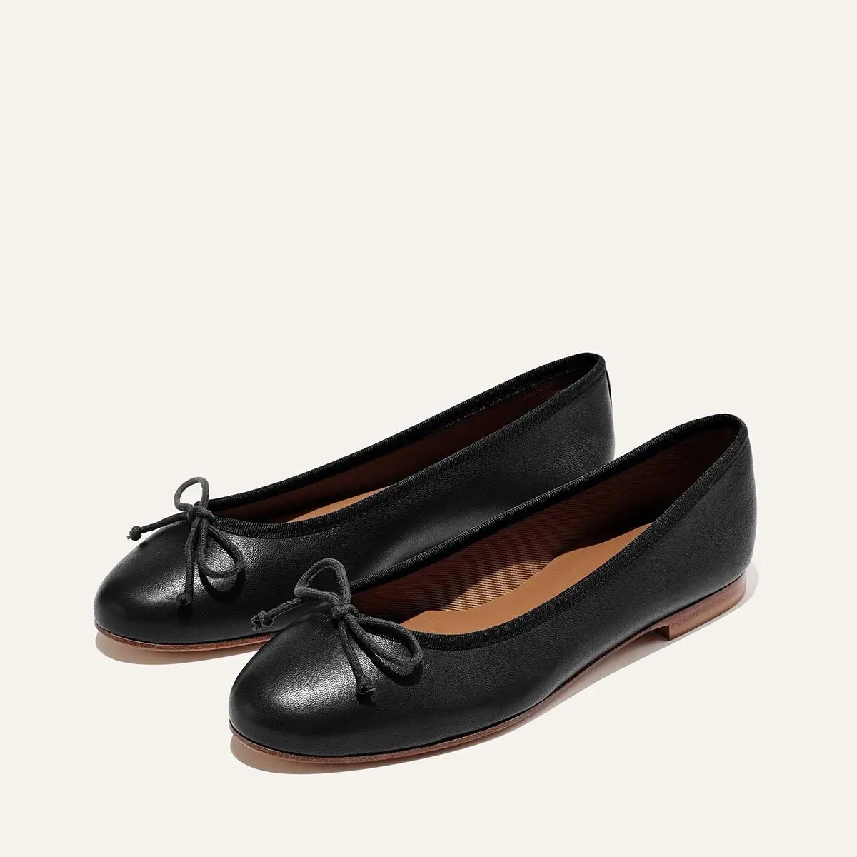The Demi Ballet Flat (Black Nappa)