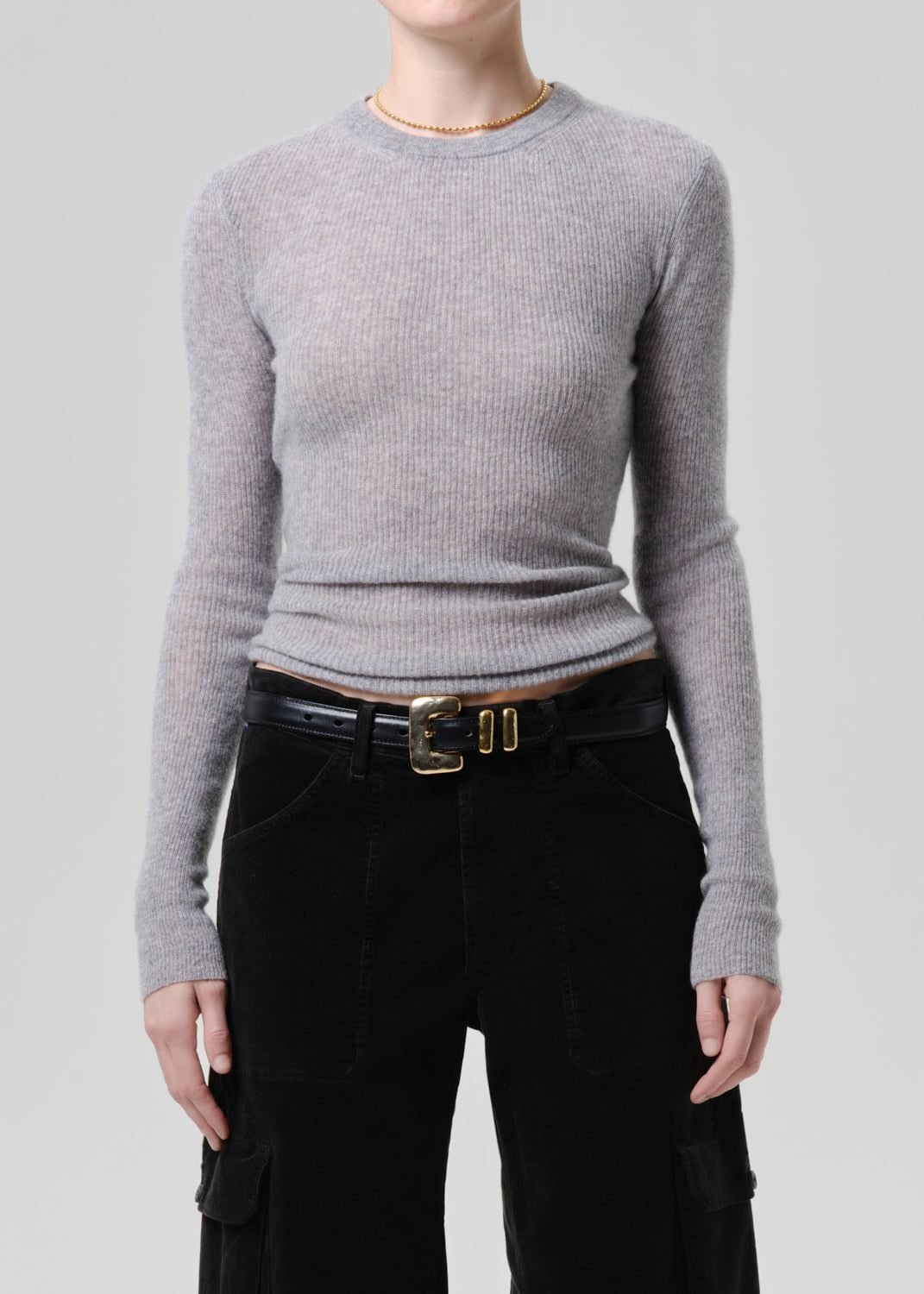 Alessia Crewneck Sweater (Dark Heather Grey)