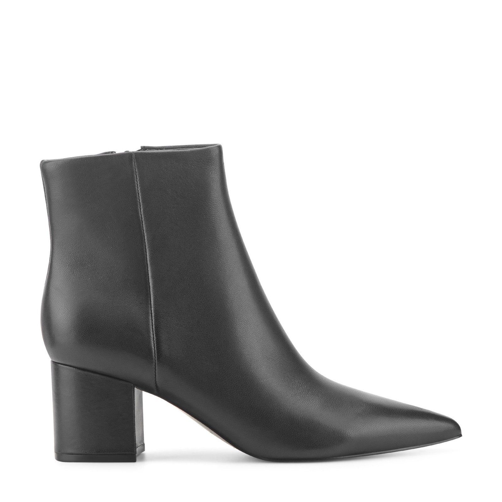 Jarli Pointy Ankle Boot (Black Leather)