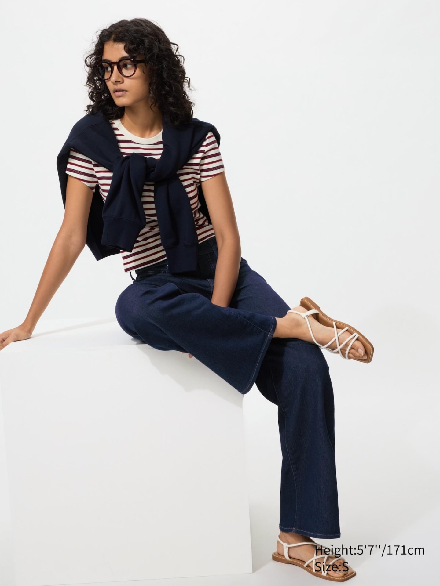 EZY Wide Straight Jeans (69 Navy)