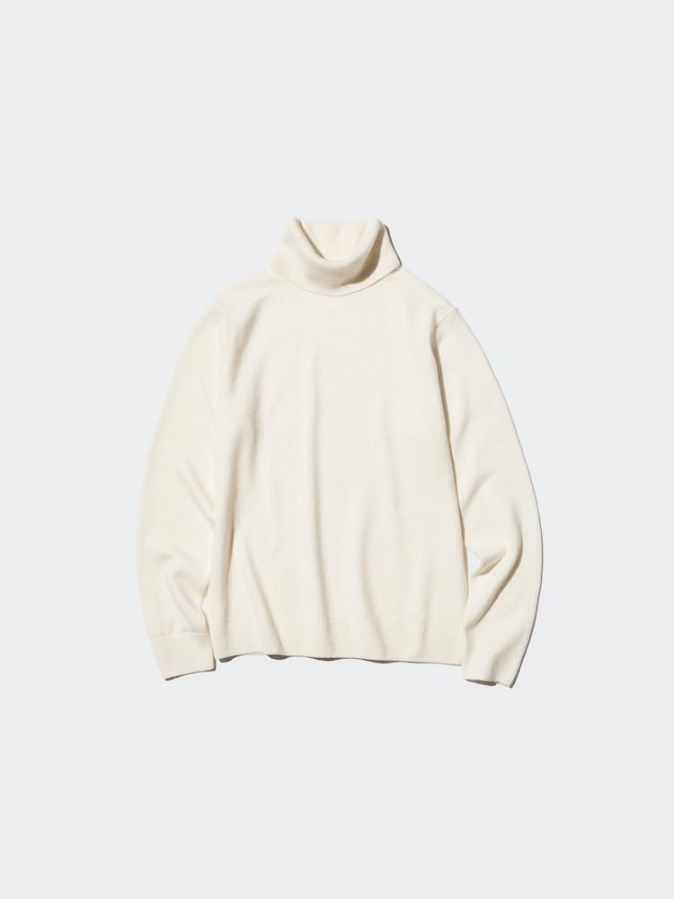 Cashmere Sweater | Turtleneck (01 Off White)