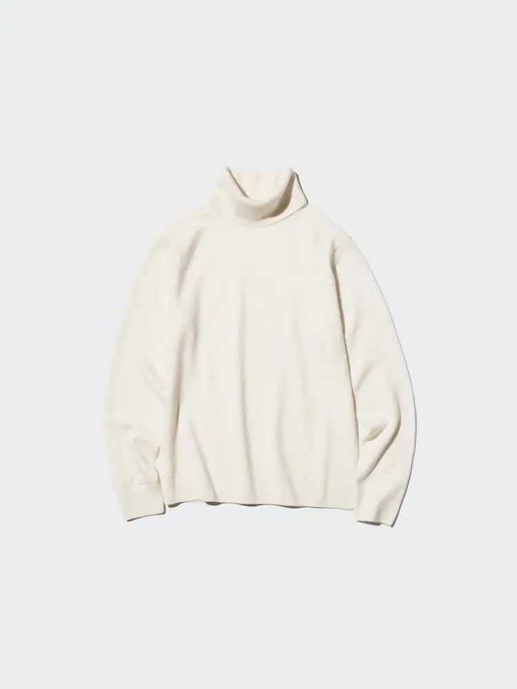 Cashmere Sweater | Turtleneck (01 Off White)