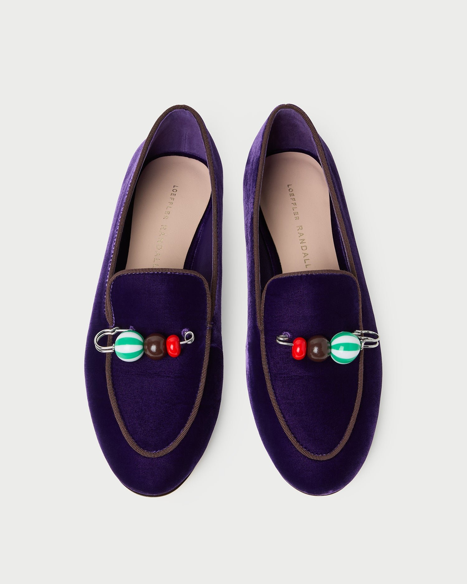 Vale Jewel Velvet Loafer (Purple Velvet, Jeweled)