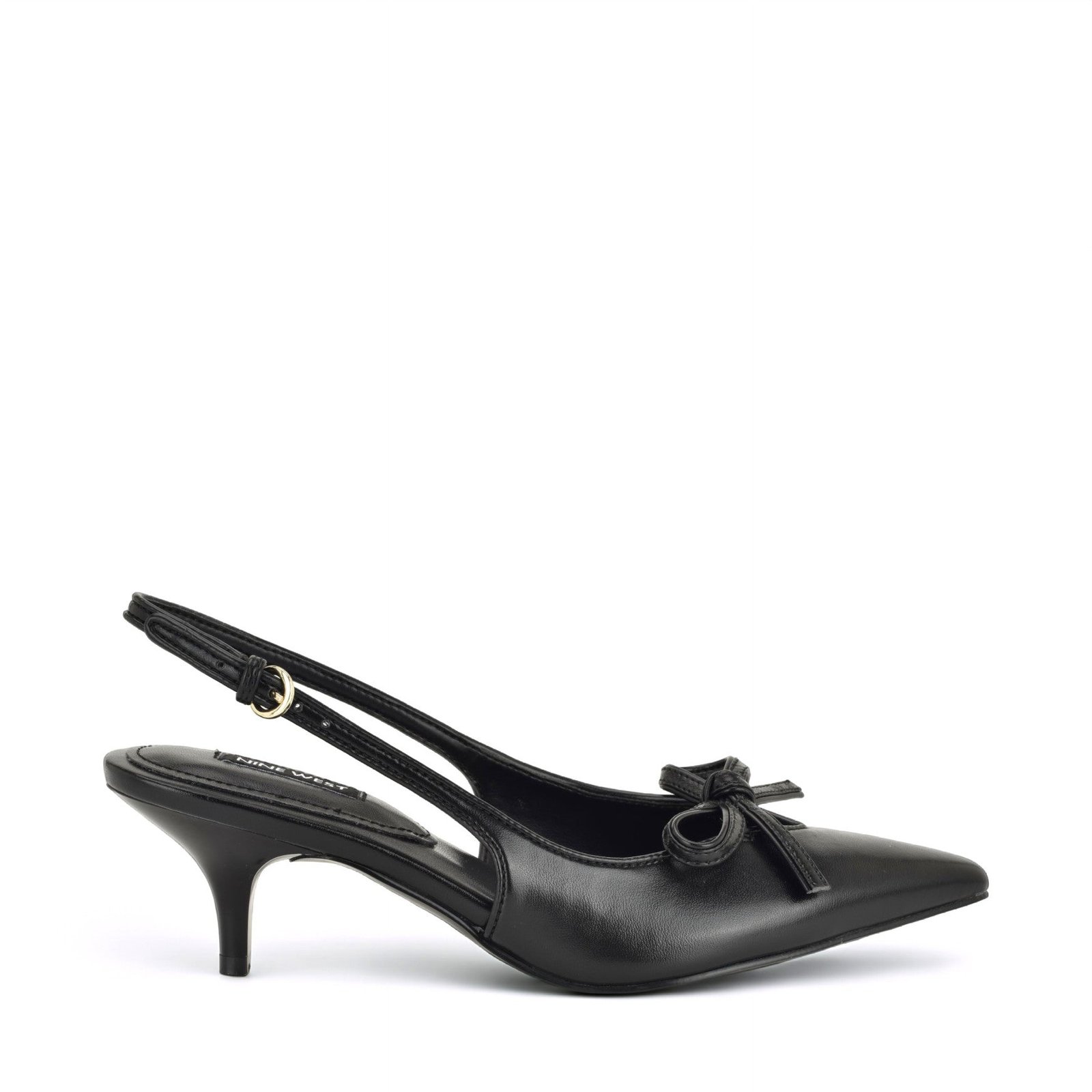 Lyrical Bow Slingback Pumps (Black)