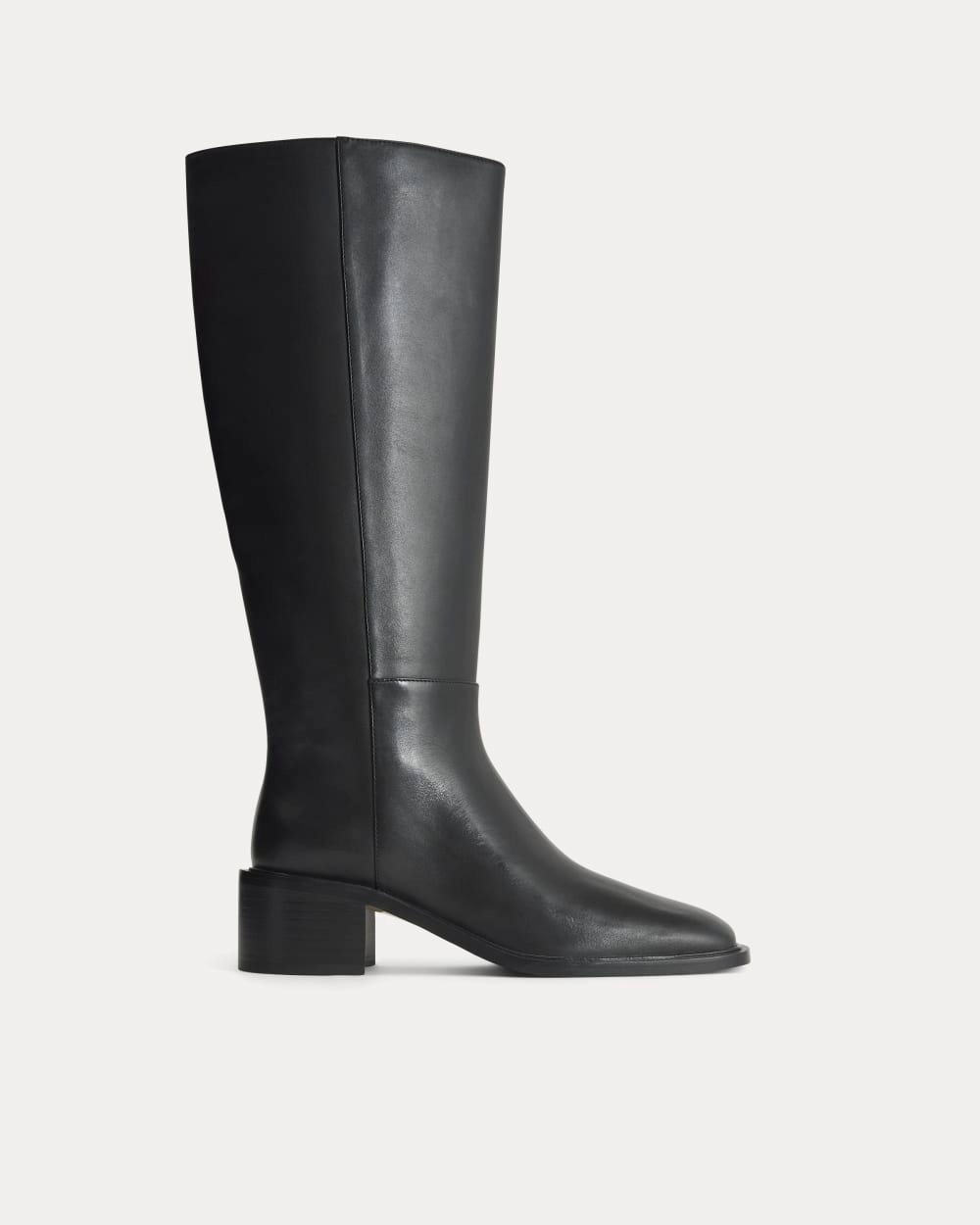 Leather Knee-High City Boot (Black)