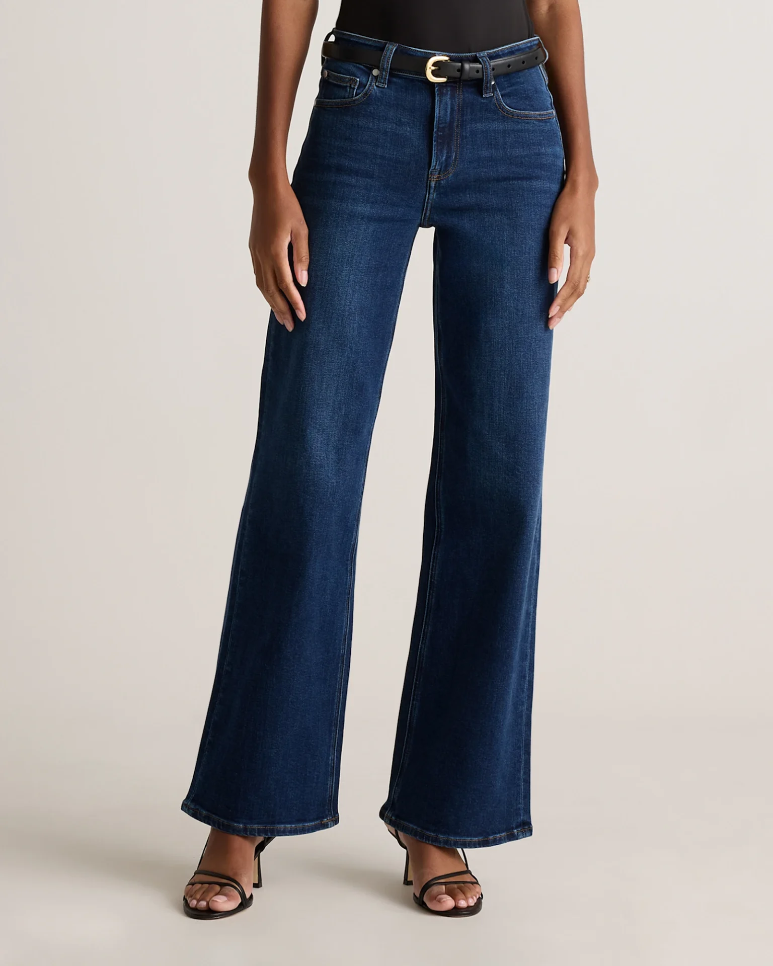 Bella Stretch Wide Leg Jeans (Midnight Blue)