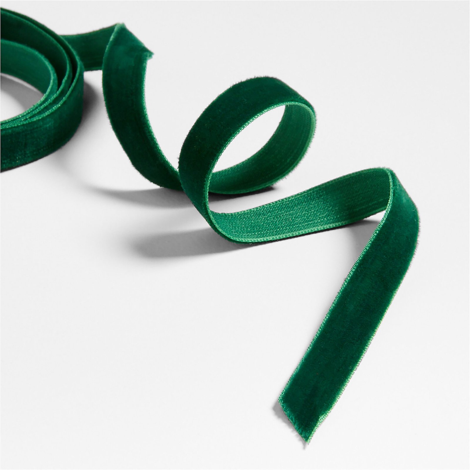 Deep Green Velvet Holiday Ribbon 3/8