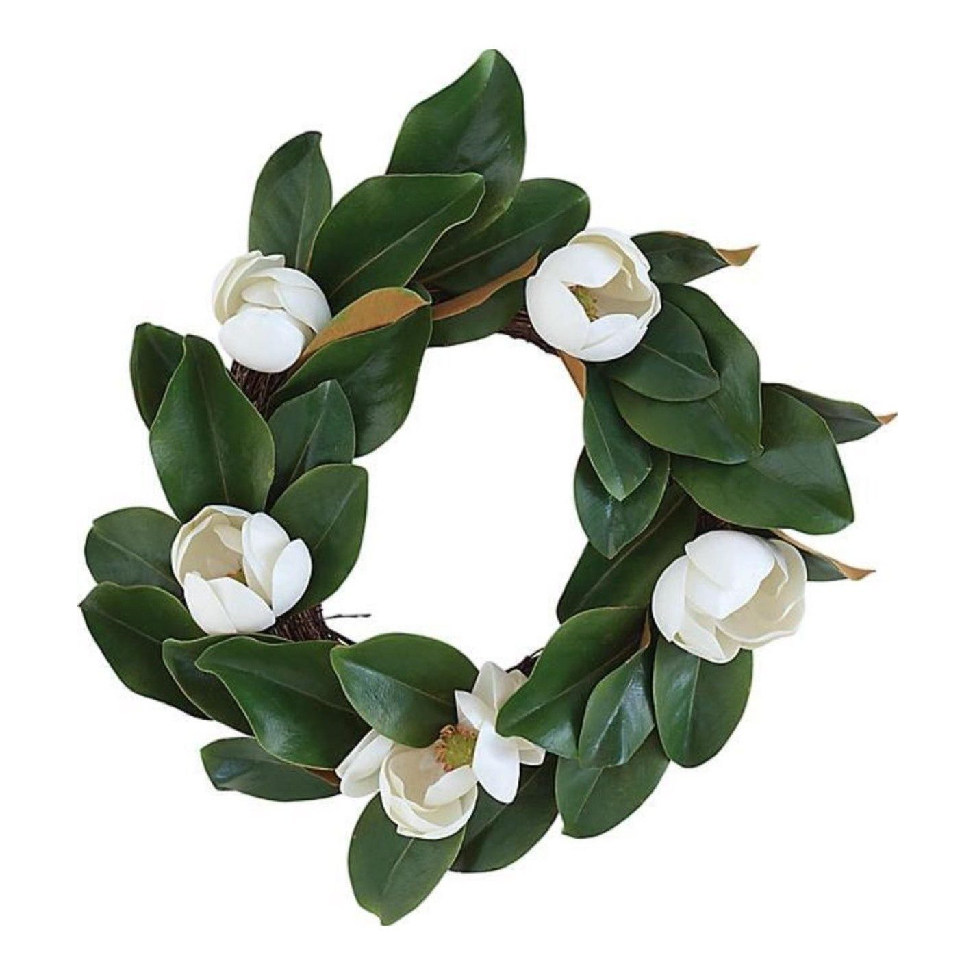 Faux Magnolia Wreath