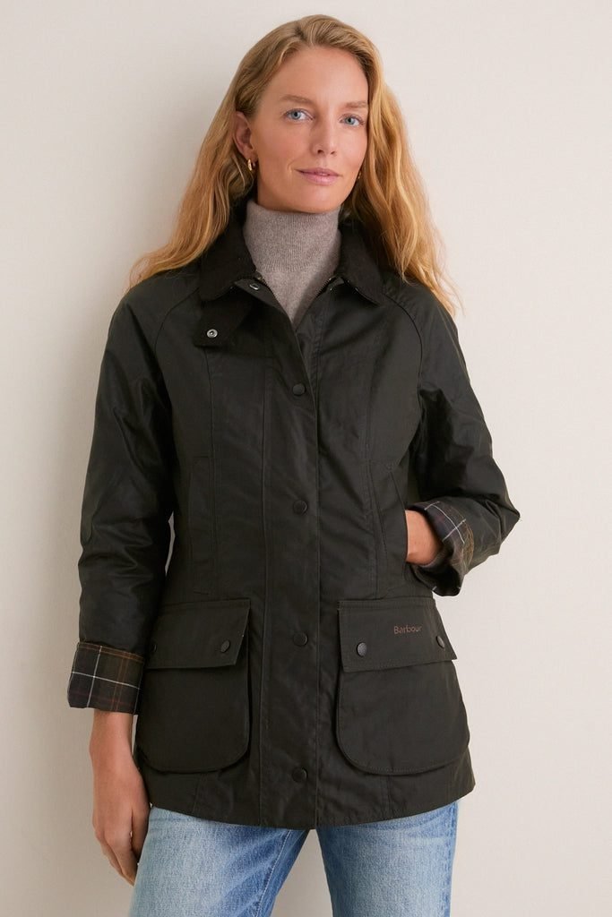 Classic Beadnell Wax Jacket (Olive)