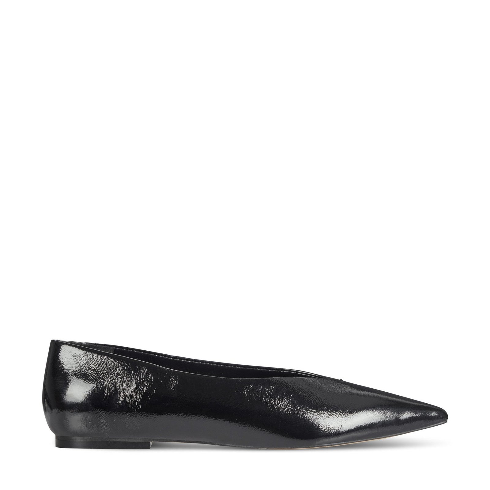 Casee Leather Flat (Black Patent Leather)
