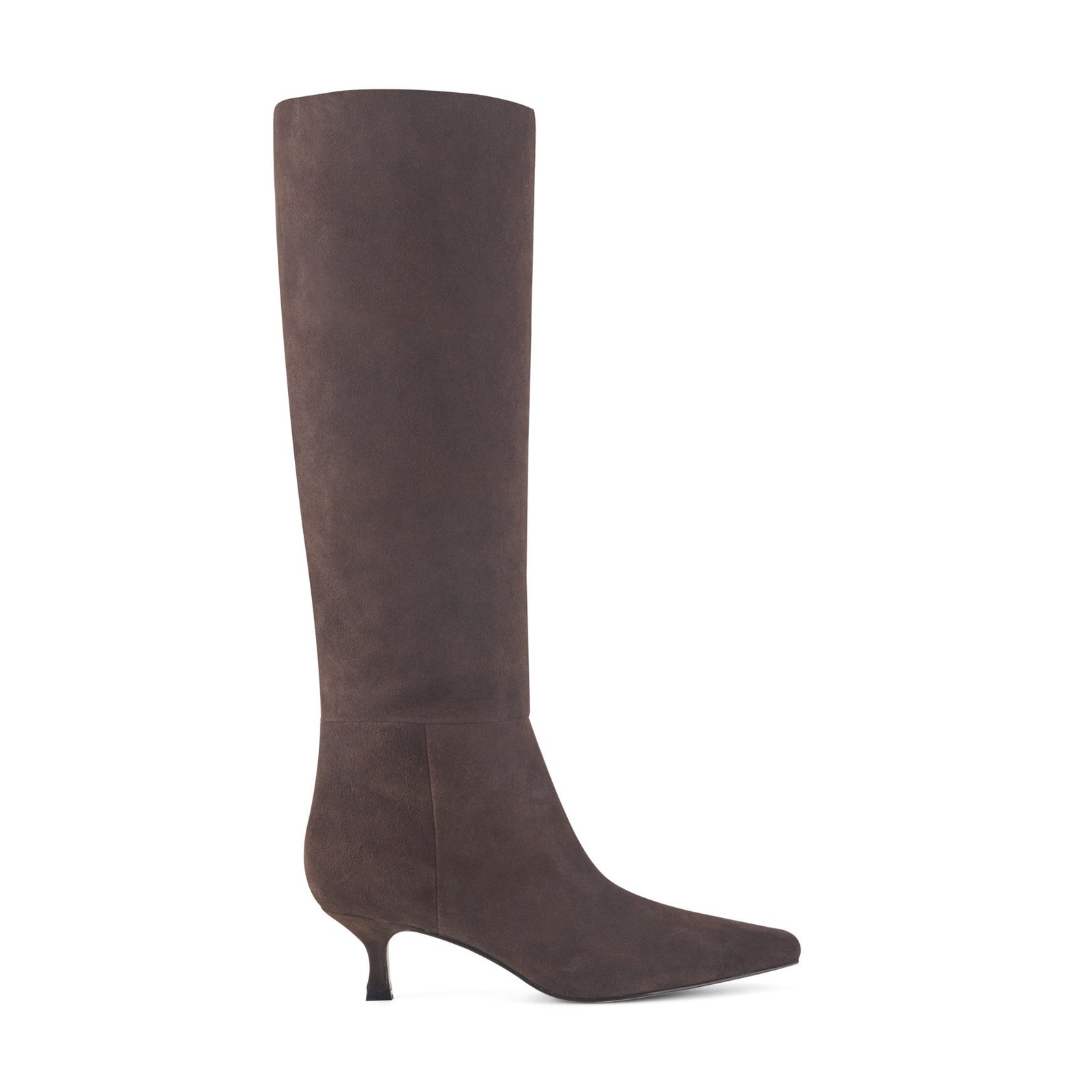 Kaisley Leather Knee High Boot (Dark Brown Suede)