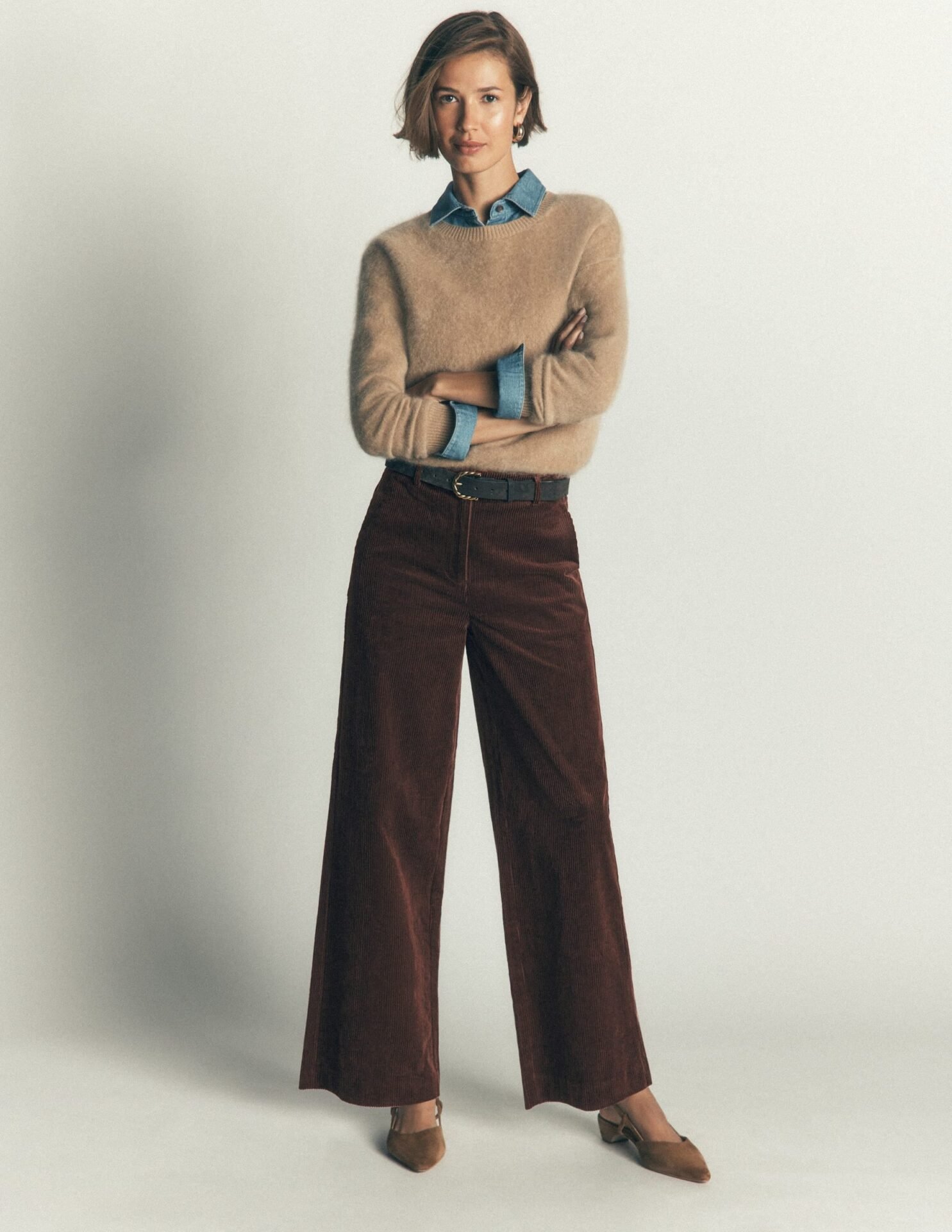 Belgravia Chunky Cord Pants (Bitter Chocolate)