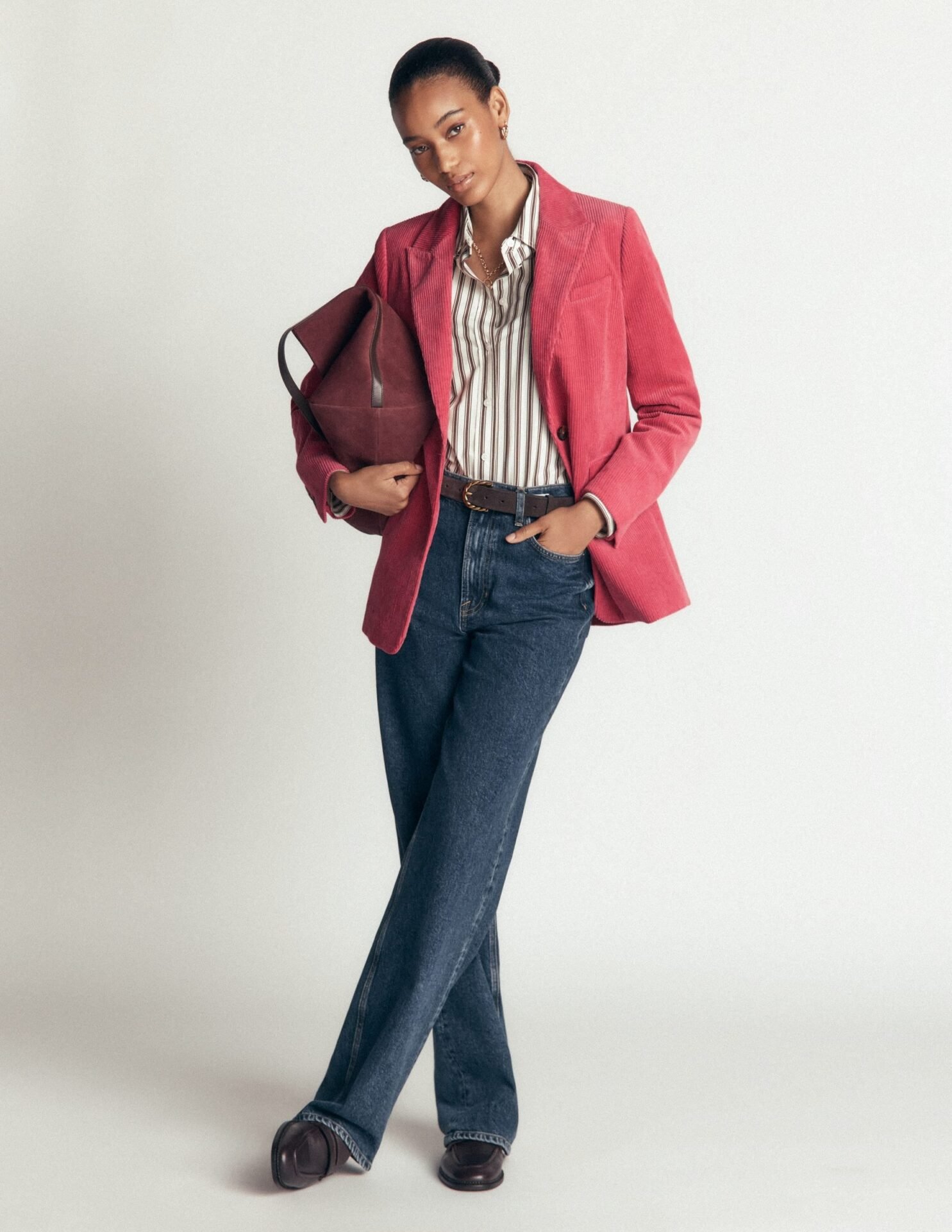 Woodbridge Cord Blazer (Cherry Blush)