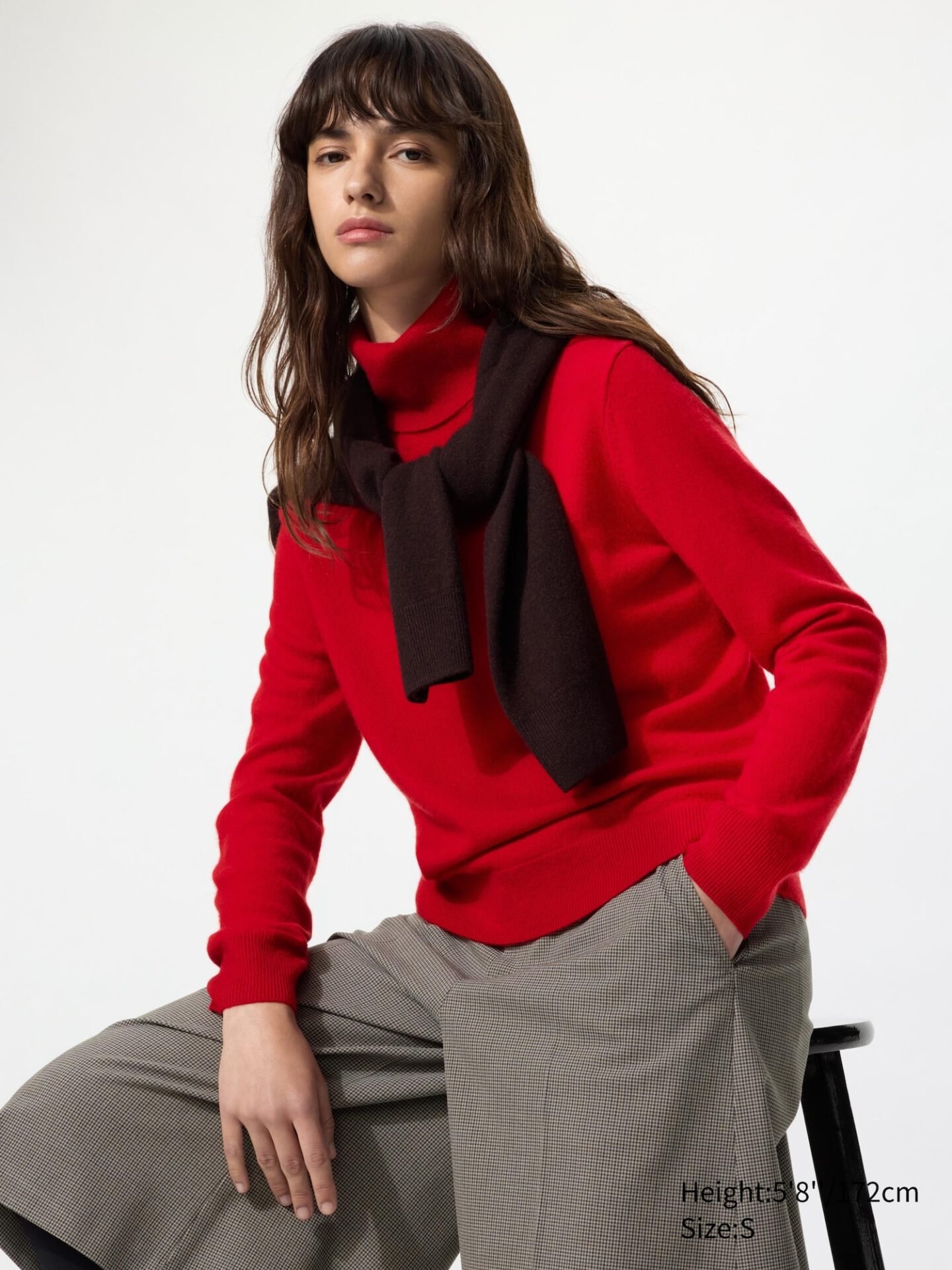 Cashmere Sweater, Turtleneck (15 Red)