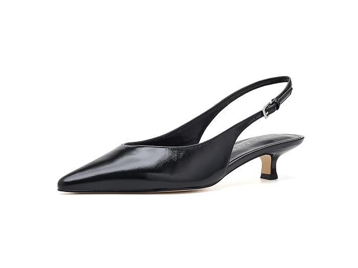 Marc Fisher LTD Luciey Kitten Heel Slingback Pump (Black Leather)