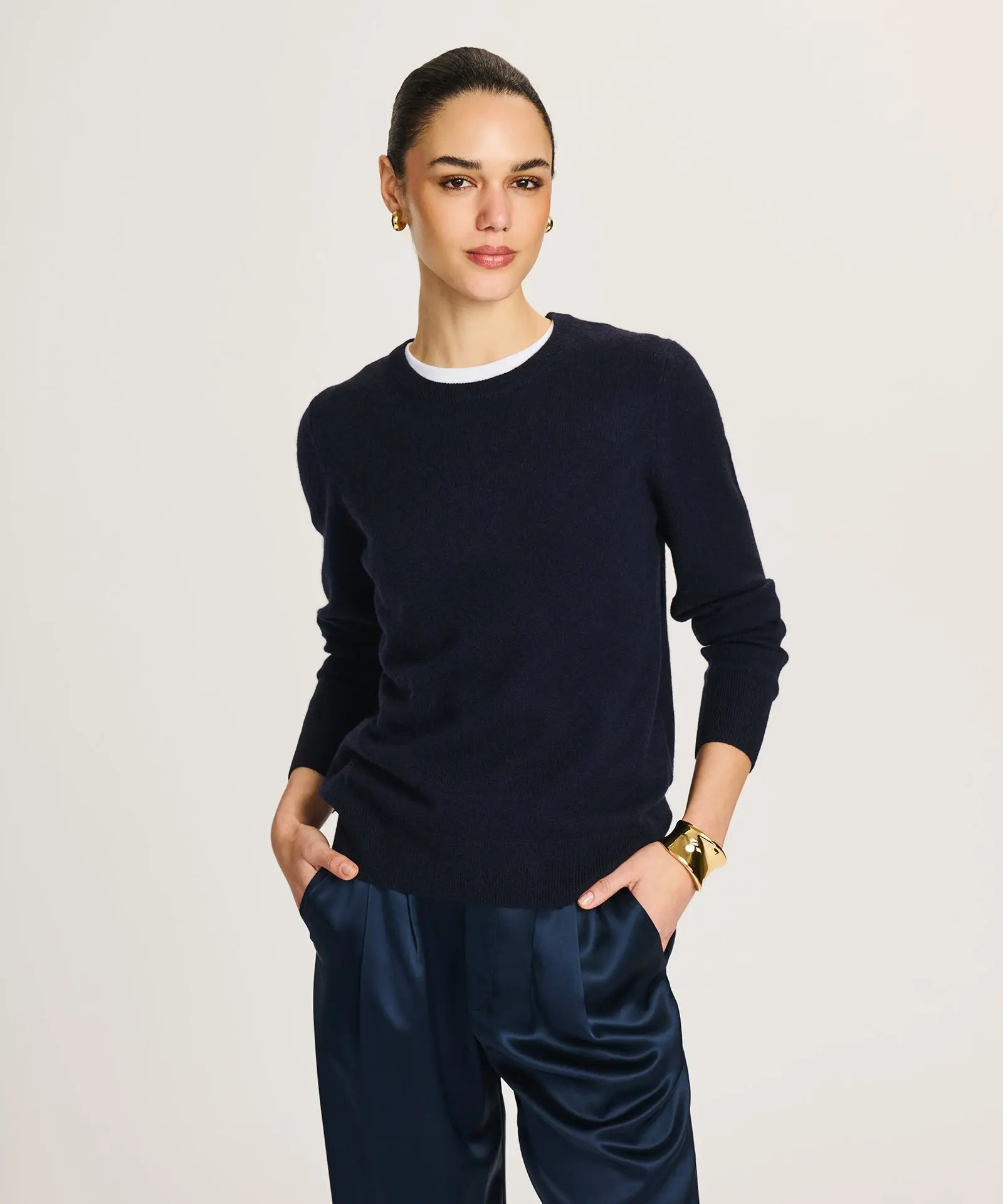 The Original Cashmere Crewneck Sweater Women's (Navy)