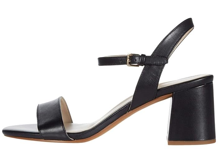 Cole Haan Josie Block Heel Sandal 65mm (Black Leather)