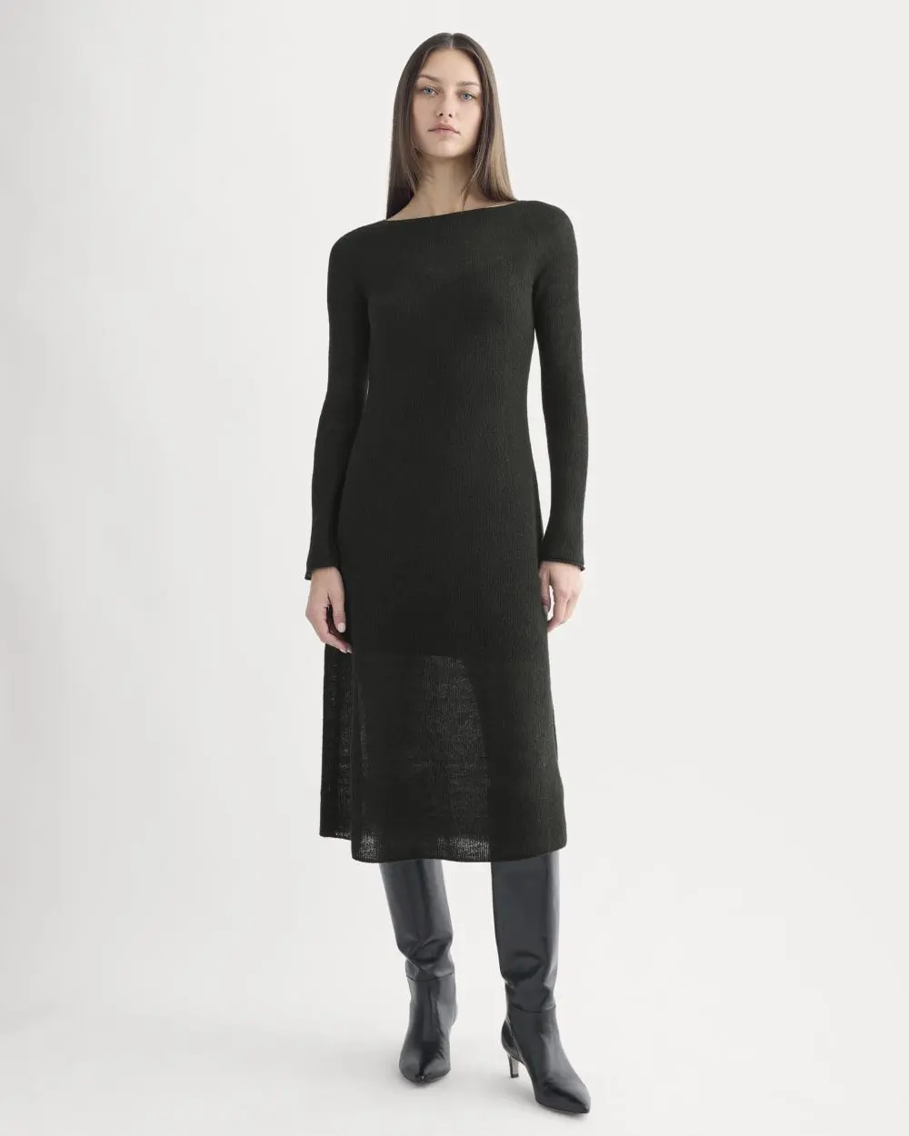The Air Alpaca Sweater Dress (Black)
